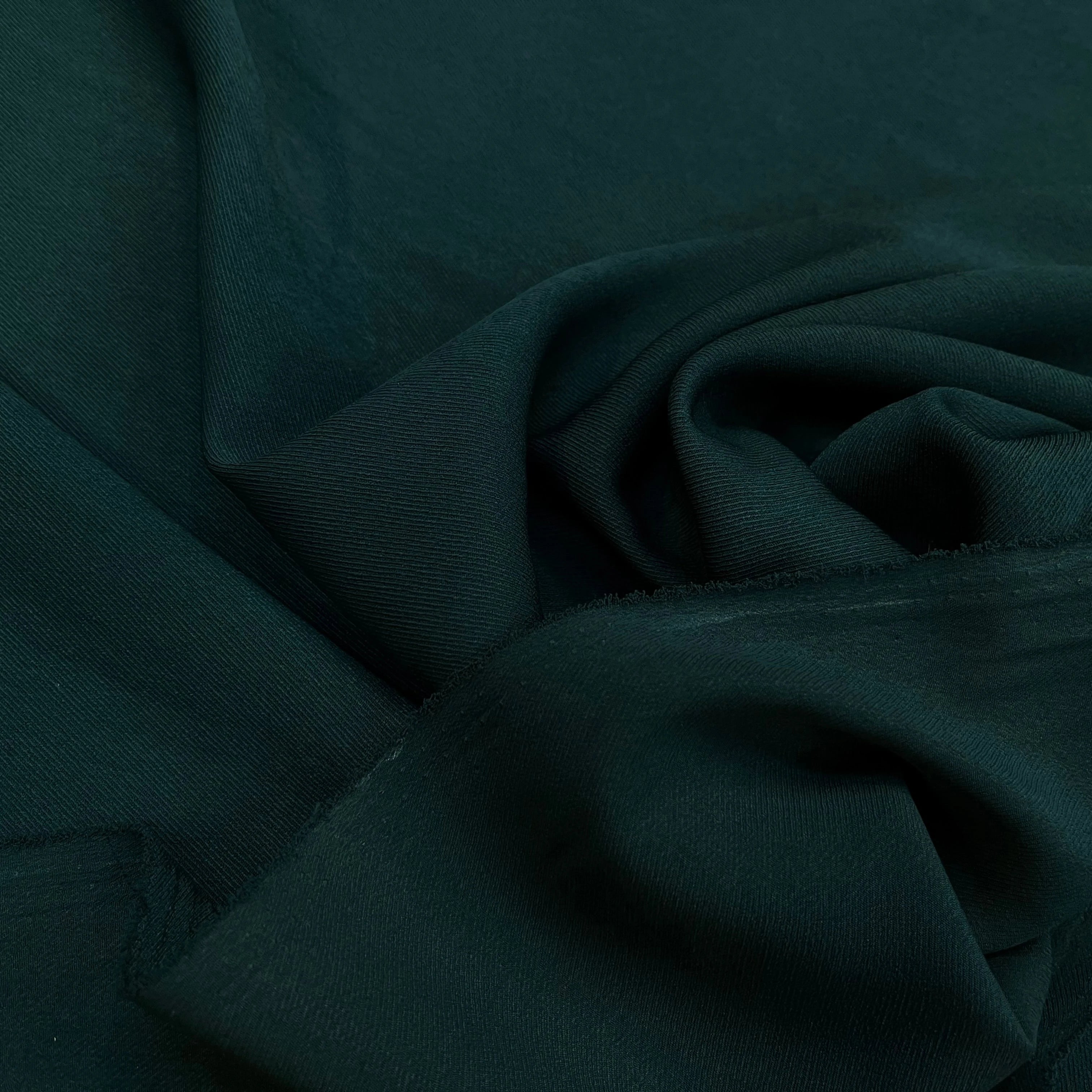 TISSU SERGÉ FLUIDE VERT SAPIN - My Little Coupon