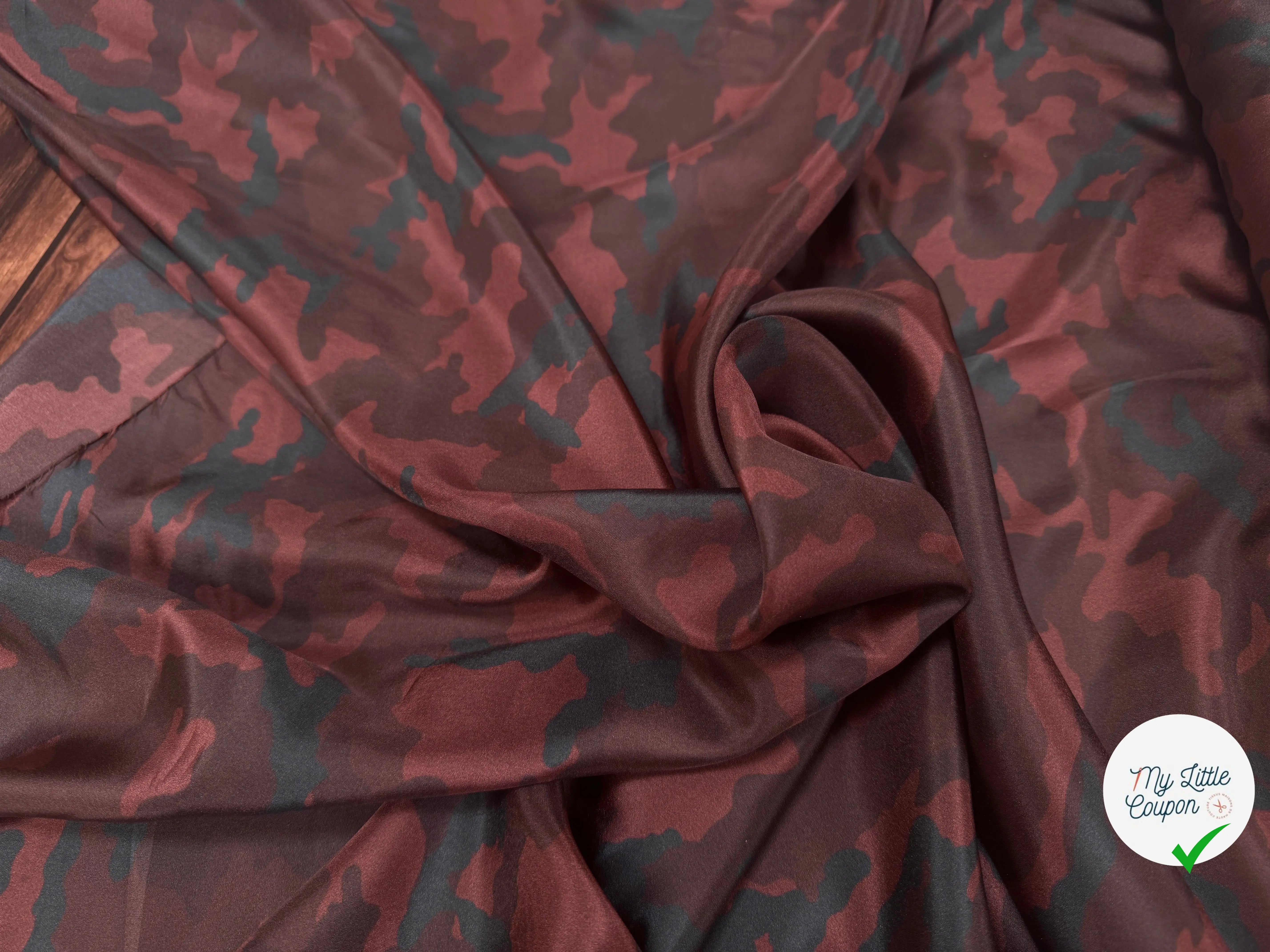 TISSU SOIE HABOTAI WAR MOOD ROUGE - My Little Coupon