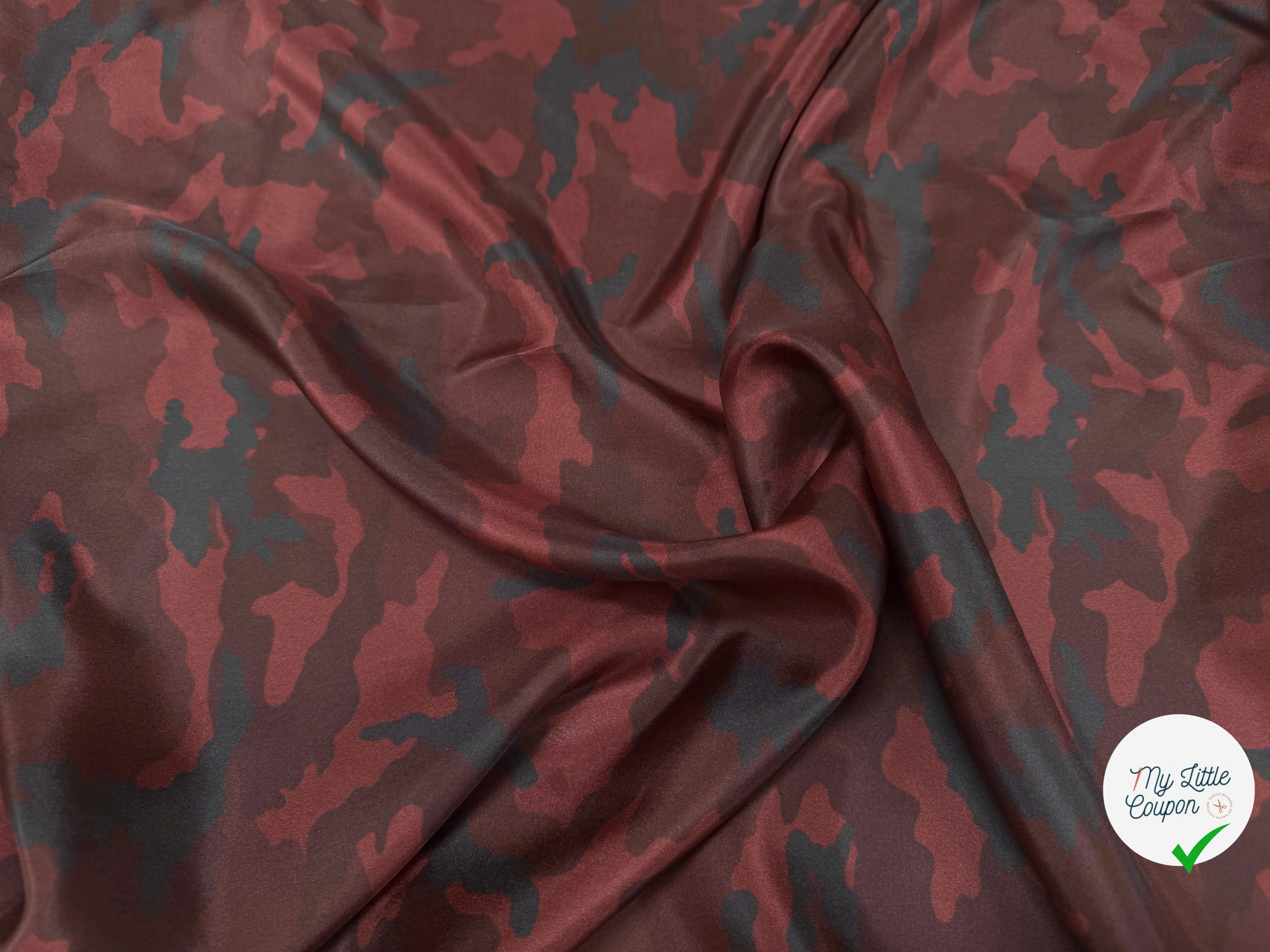 TISSU SOIE HABOTAI WAR MOOD ROUGE - My Little Coupon