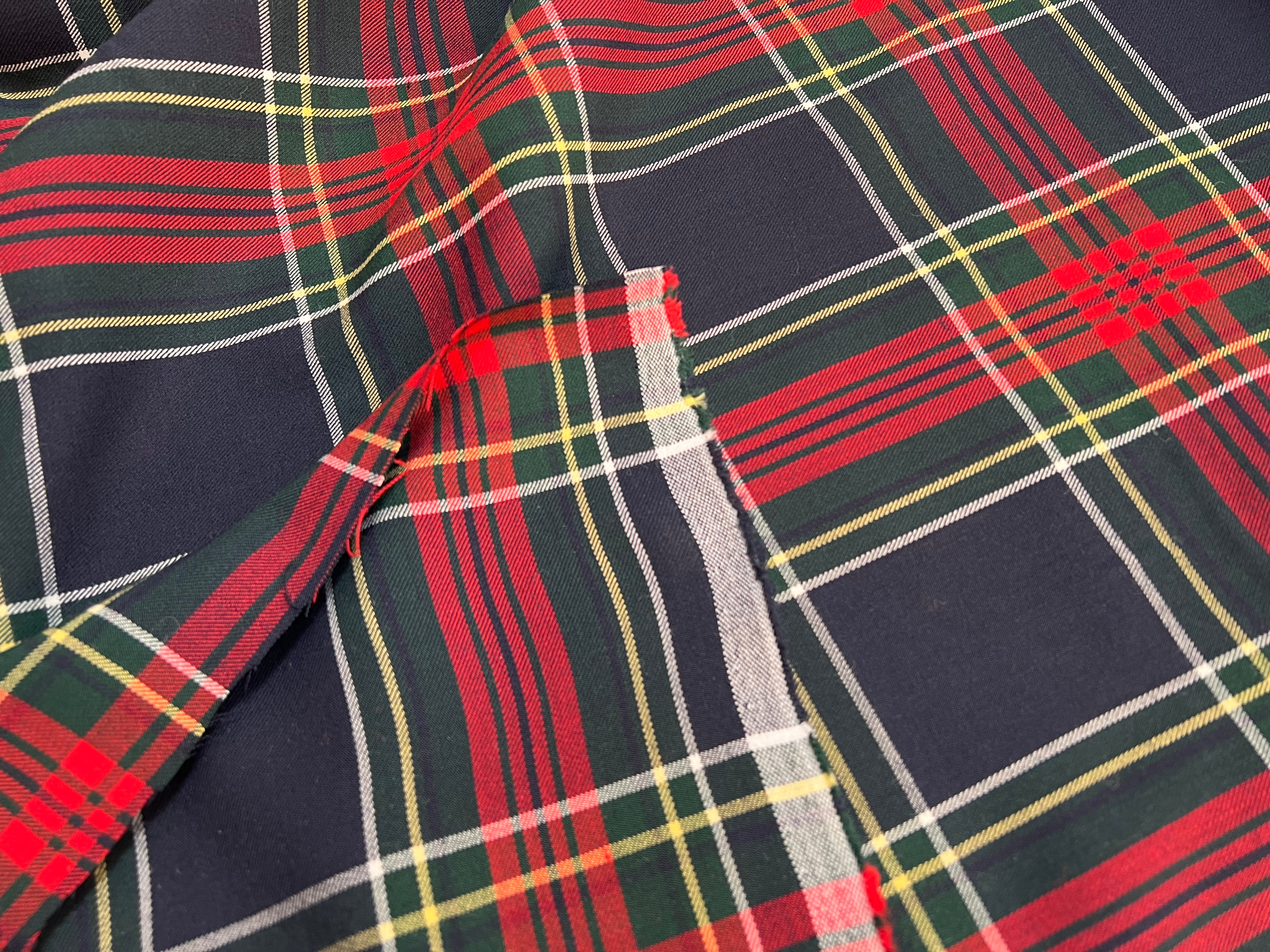 TISSU TARTAN CARREAUX POLYVISCOSE STRETCH - My Little Coupon