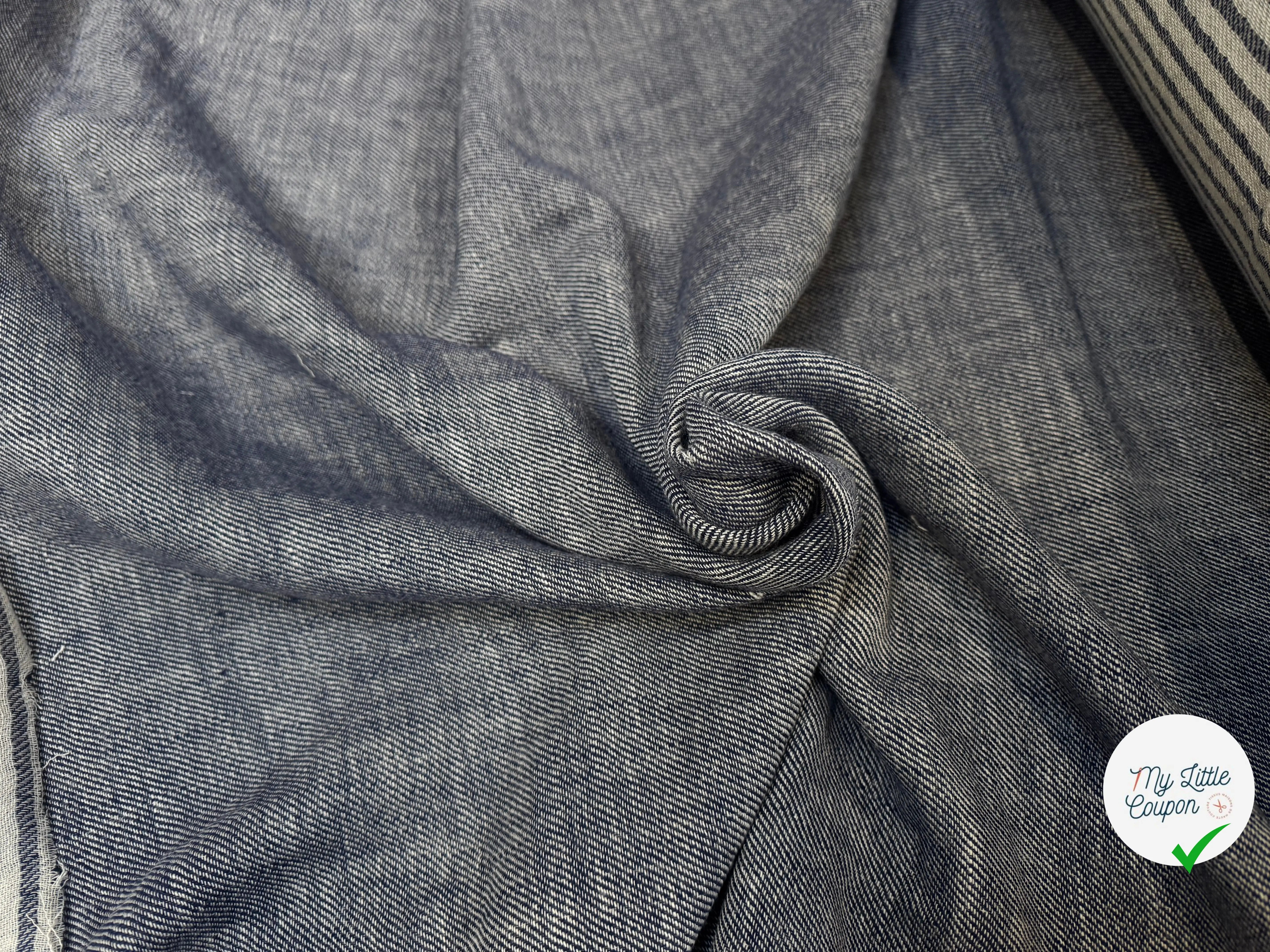 TISSU TWILL NORVEGE RAYE - My Little Coupon