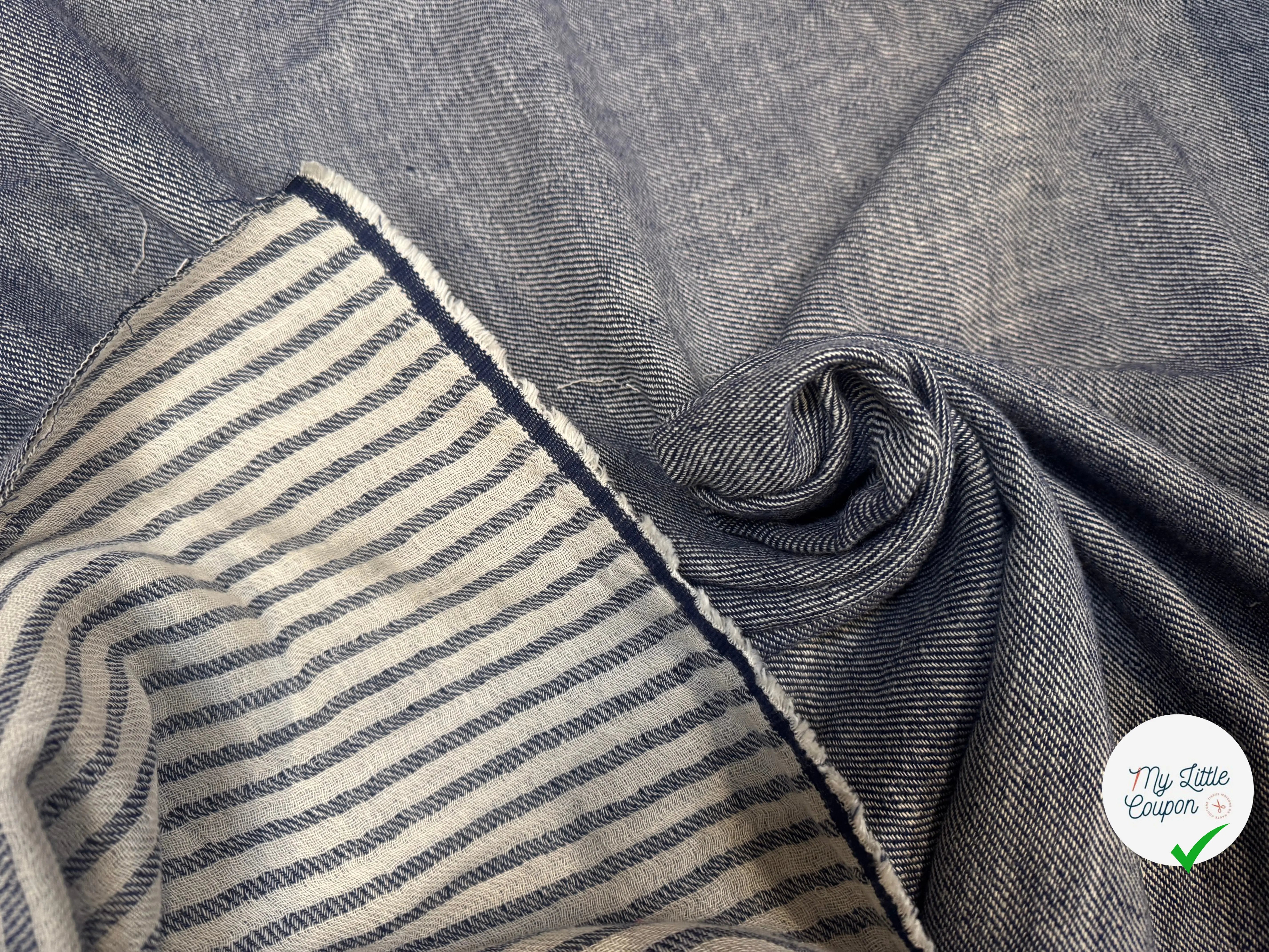 TISSU TWILL NORVEGE RAYE - My Little Coupon