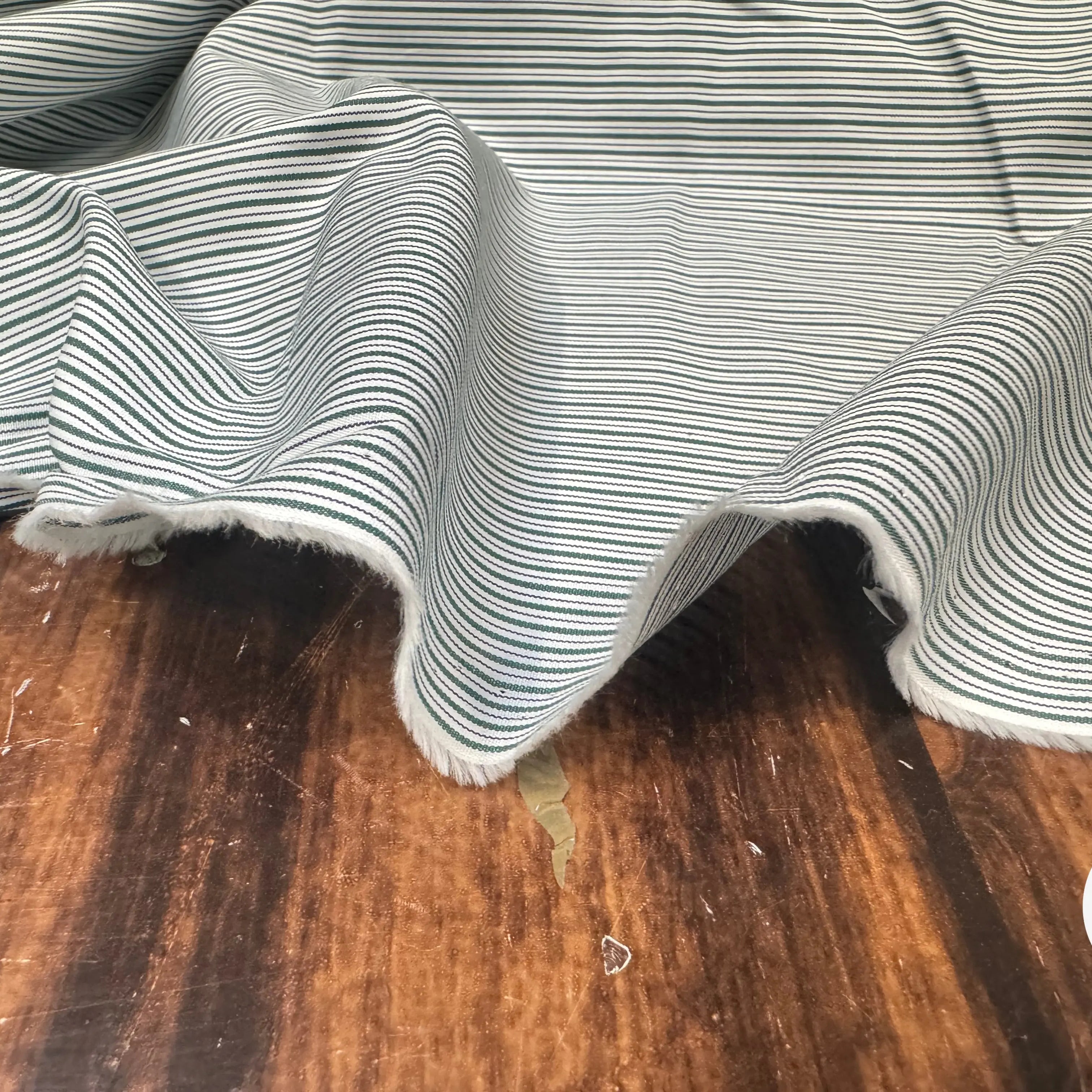 TISSU VERT POPELINE - TOILE RAYÉE VERT - My Little Coupon