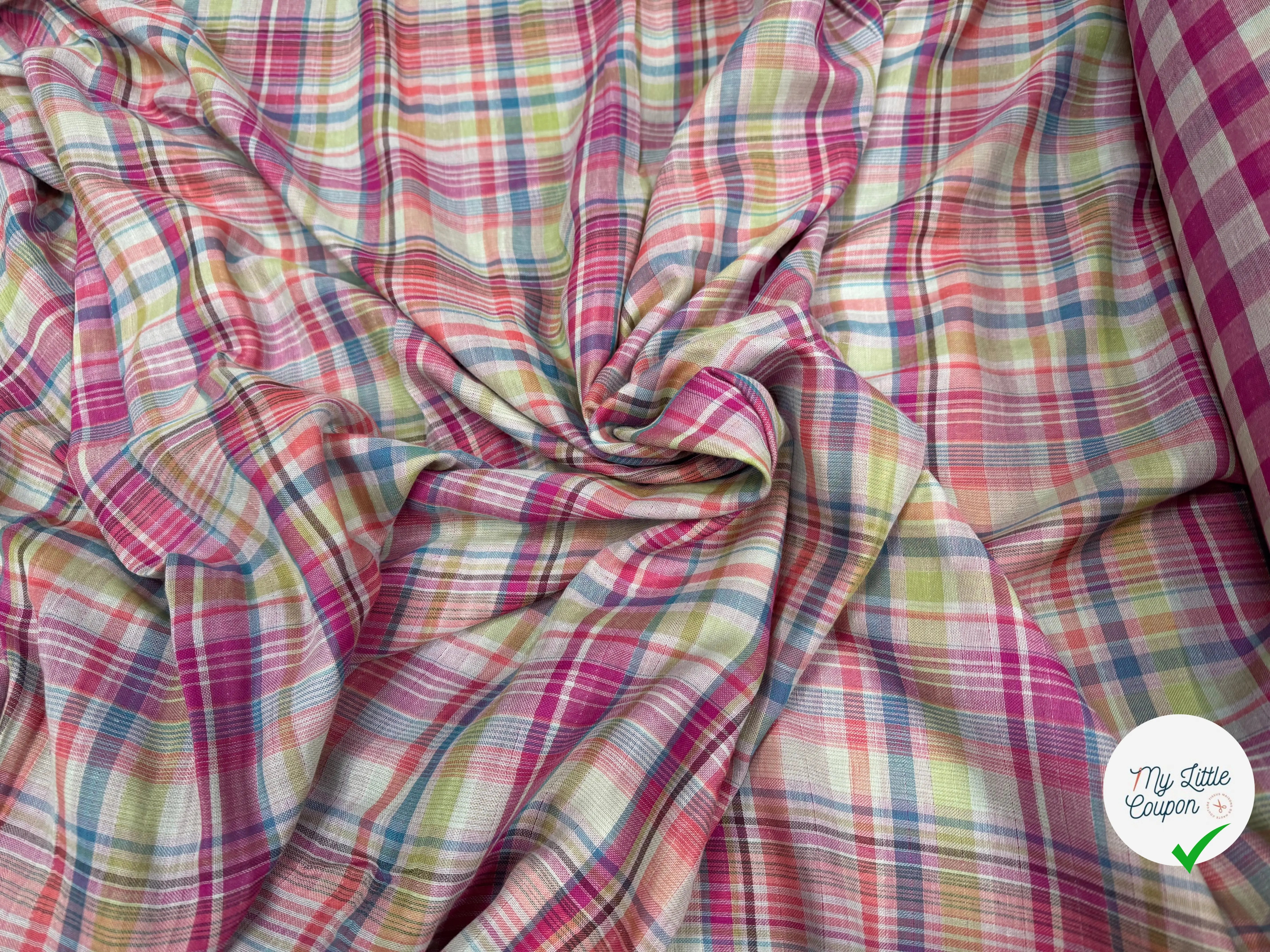 TISSU VICHY REVERSIBLE PRINCE DE GALLE - My Little Coupon