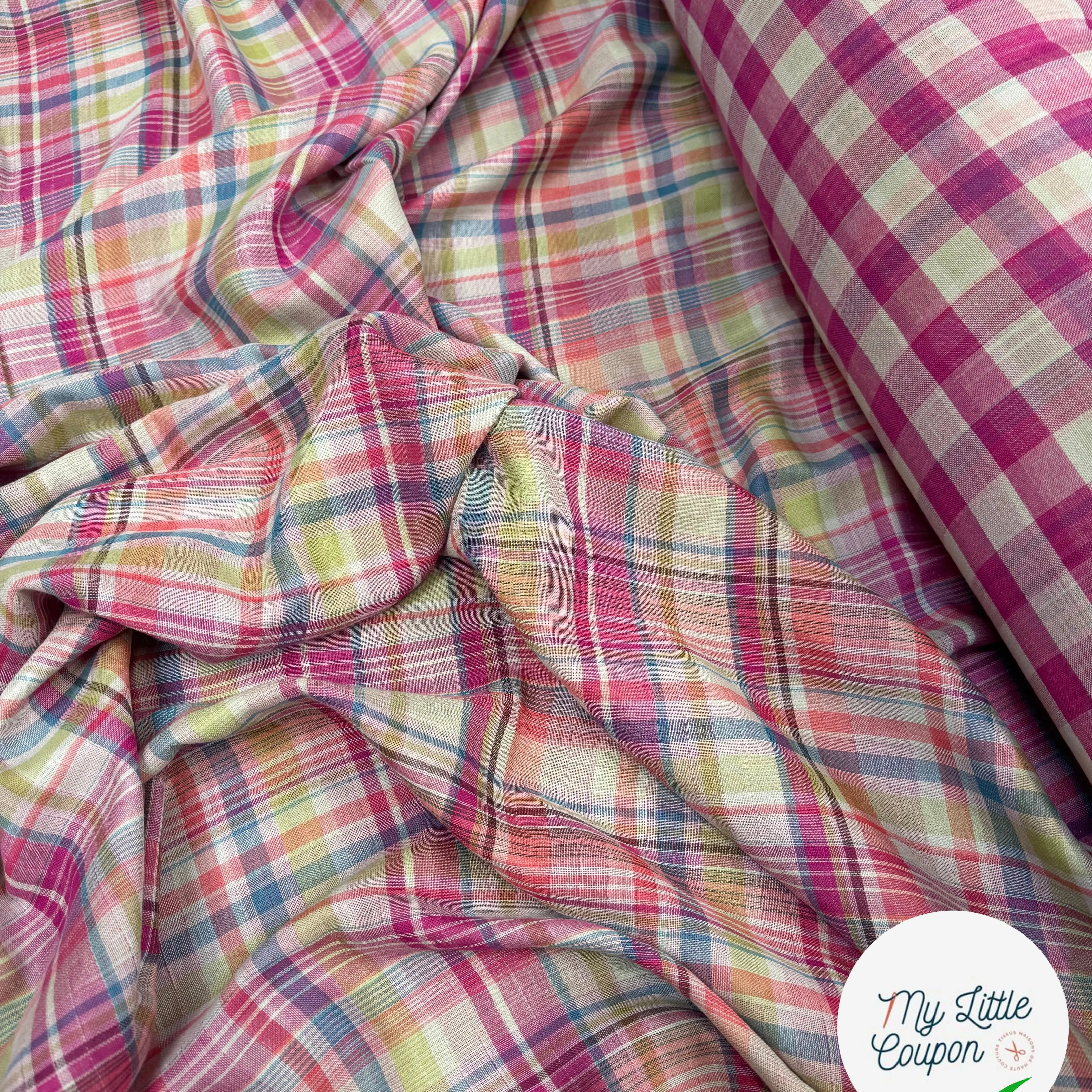 TISSU VICHY REVERSIBLE PRINCE DE GALLE - My Little Coupon