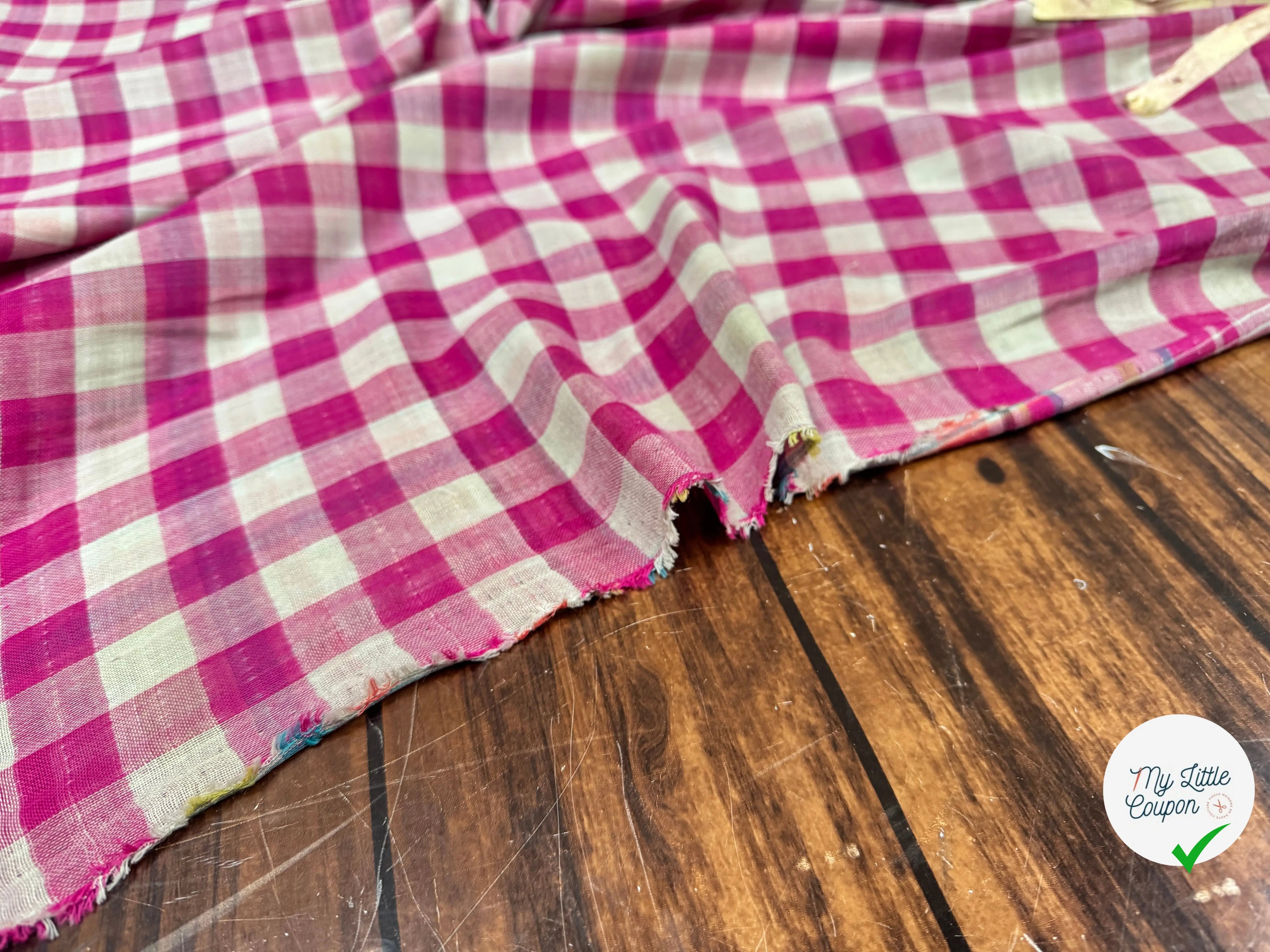 TISSU VICHY REVERSIBLE PRINCE DE GALLE - My Little Coupon