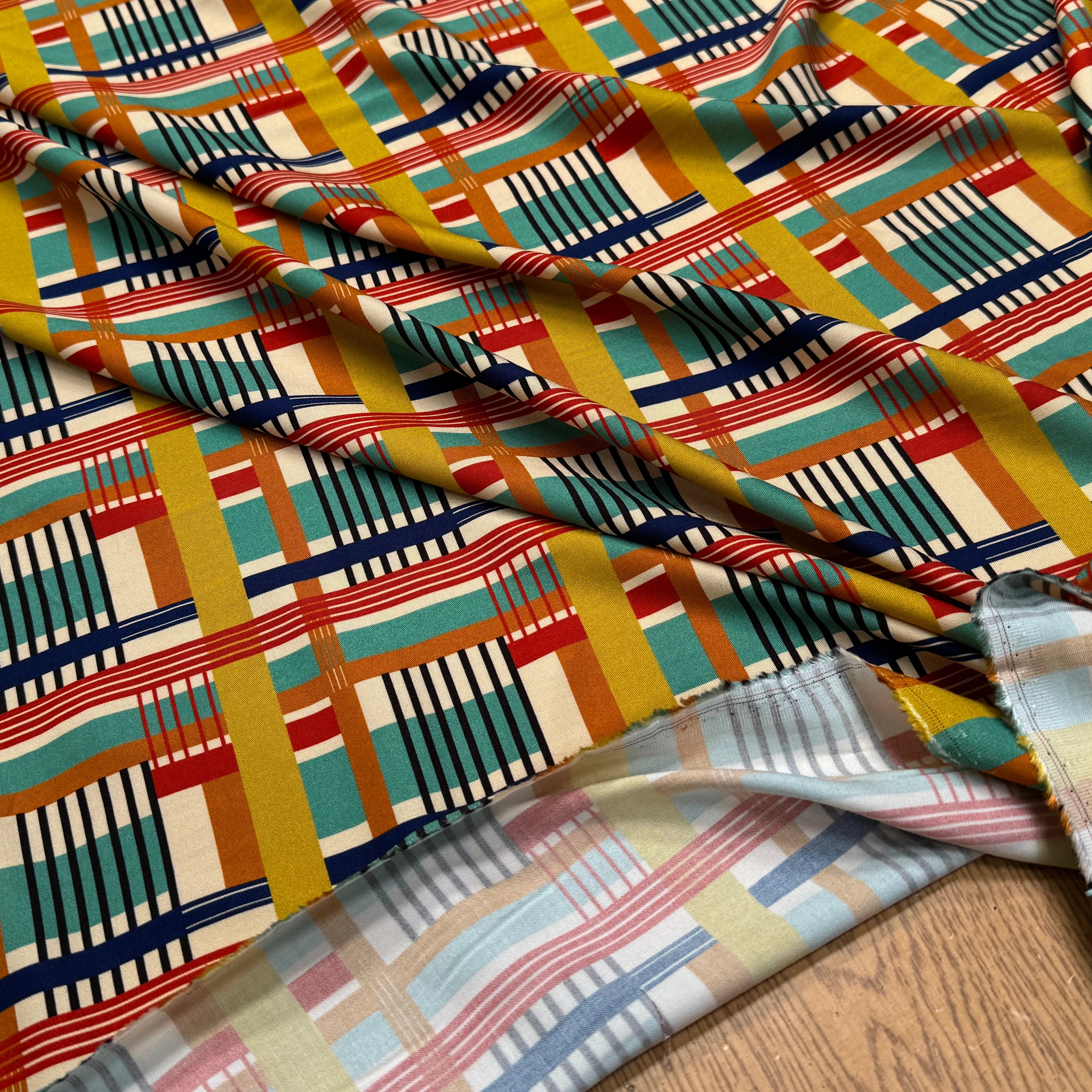 TISSU VISCOSE ÉLASTHANNE IMPRIMÉ OSLO PUNGI TOPO OSLO - My Little Coupon