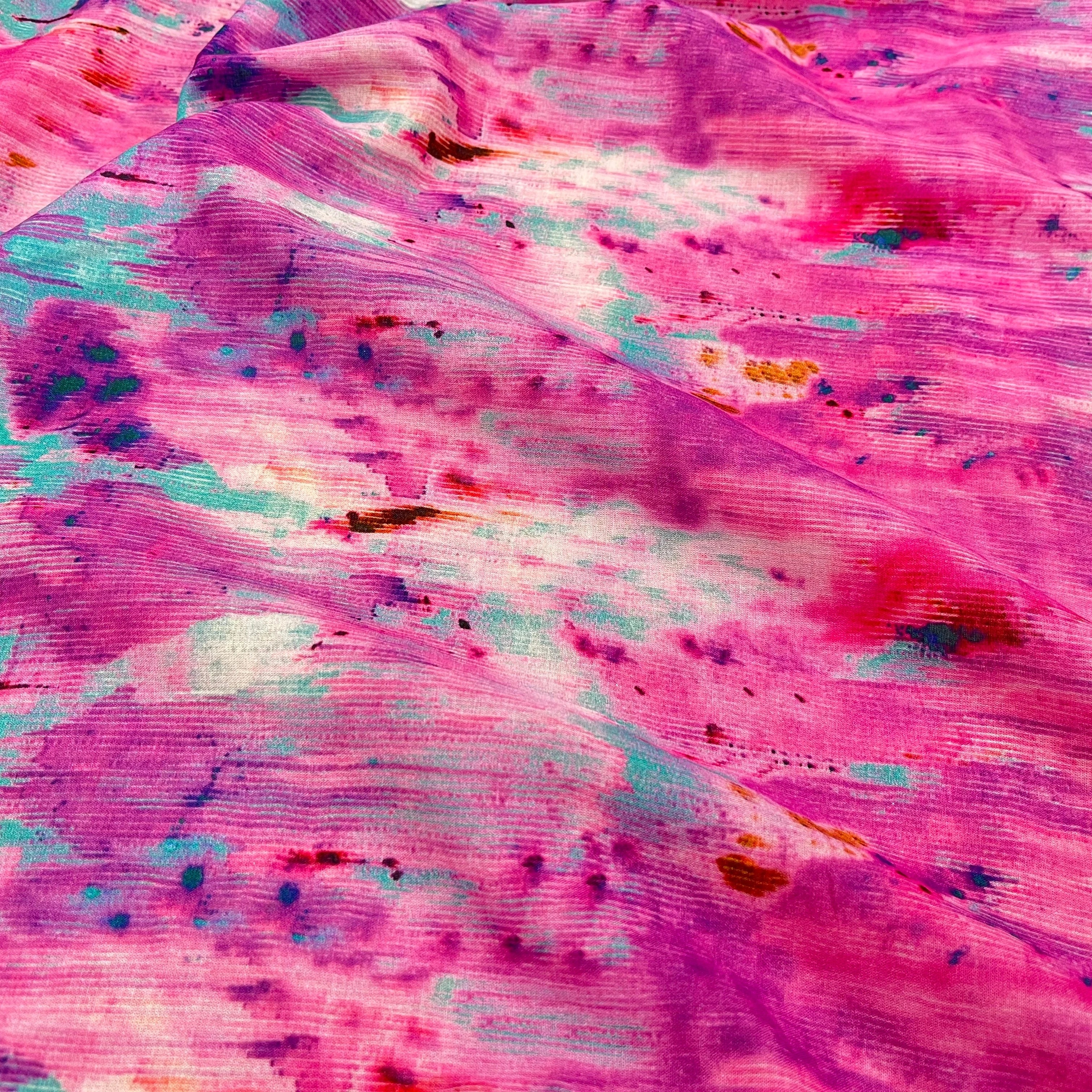 TISSU VISCOSE TIE AND DYE MULTICOLOR - My Little Coupon