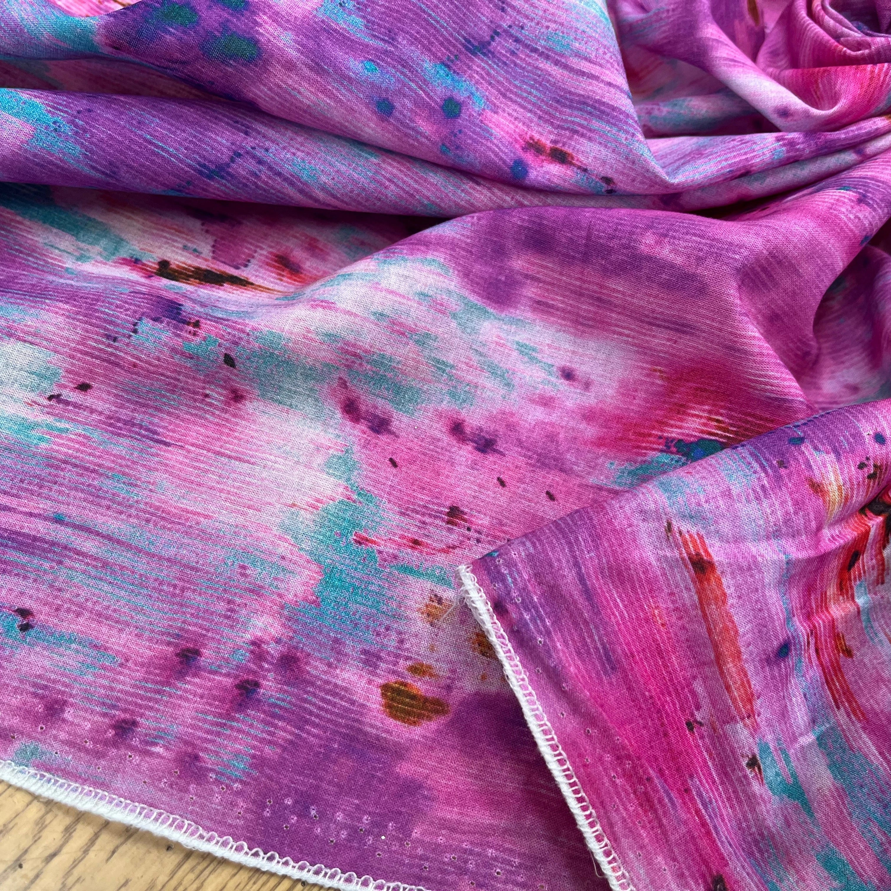 TISSU VISCOSE TIE AND DYE MULTICOLOR - My Little Coupon
