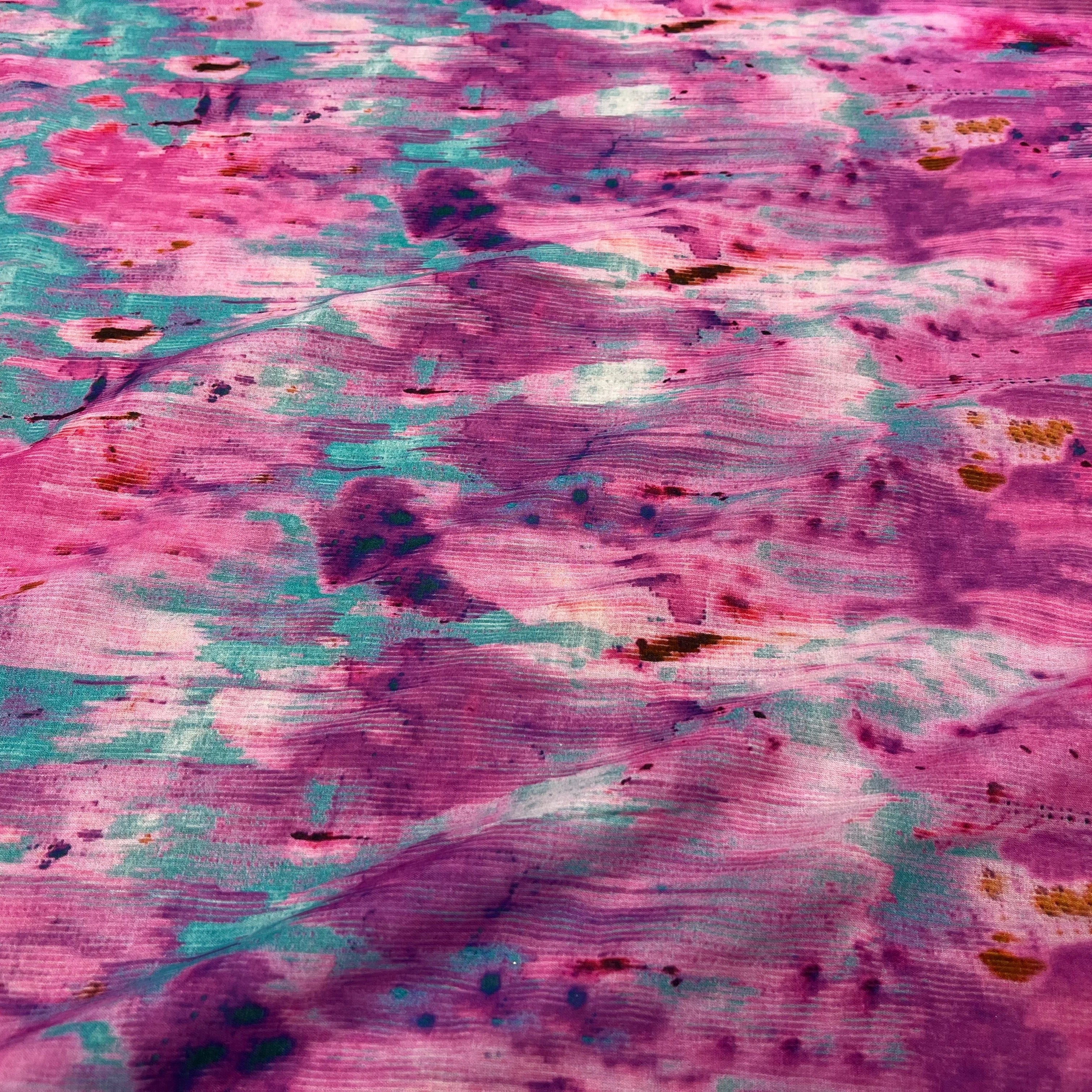 TISSU VISCOSE TIE AND DYE MULTICOLOR - My Little Coupon