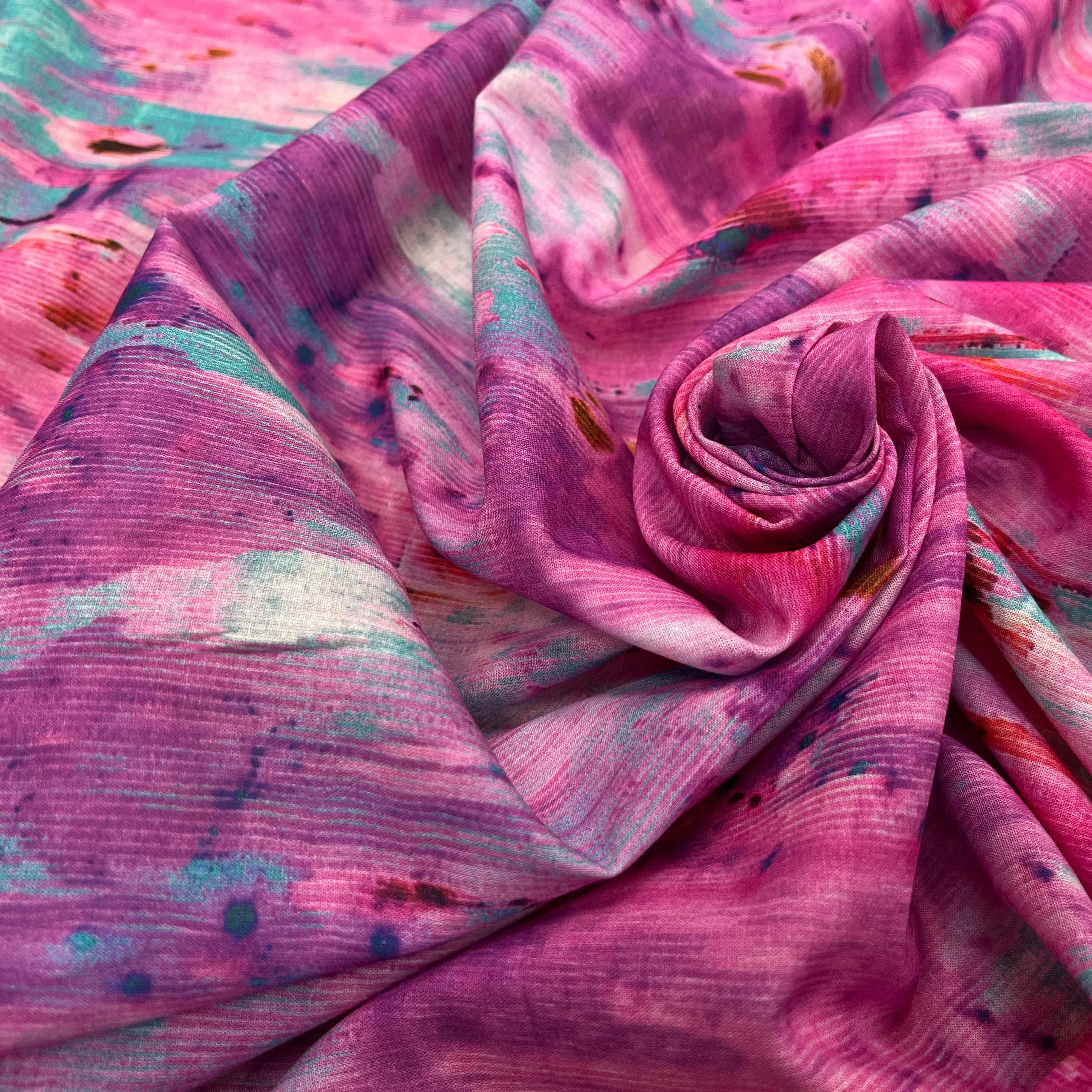 TISSU VISCOSE TIE AND DYE MULTICOLOR - My Little Coupon