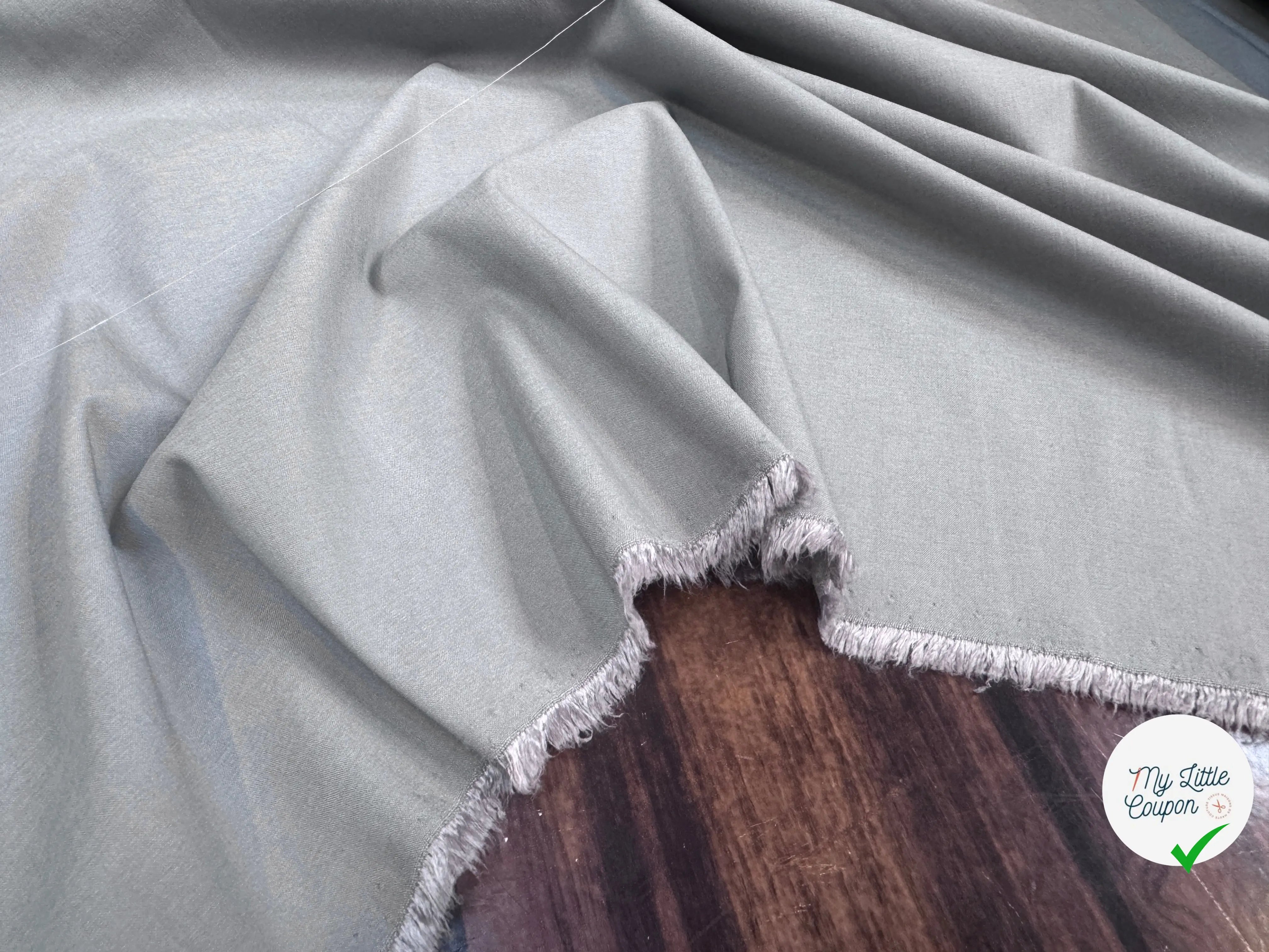 TISSUS CHEMISE GRIS CLAIRE STRETCH - My Little Coupon