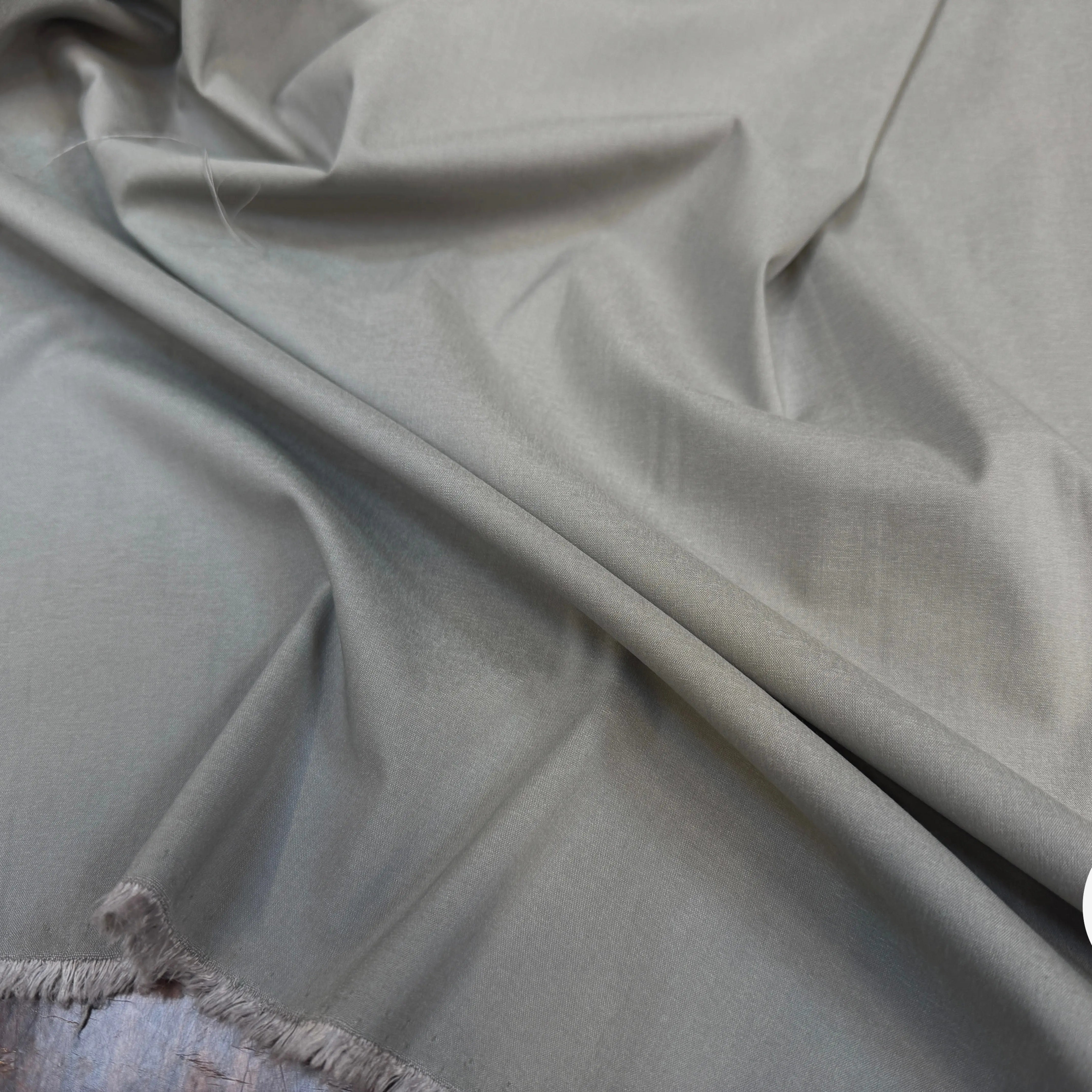 TISSUS CHEMISE GRIS CLAIRE STRETCH - My Little Coupon