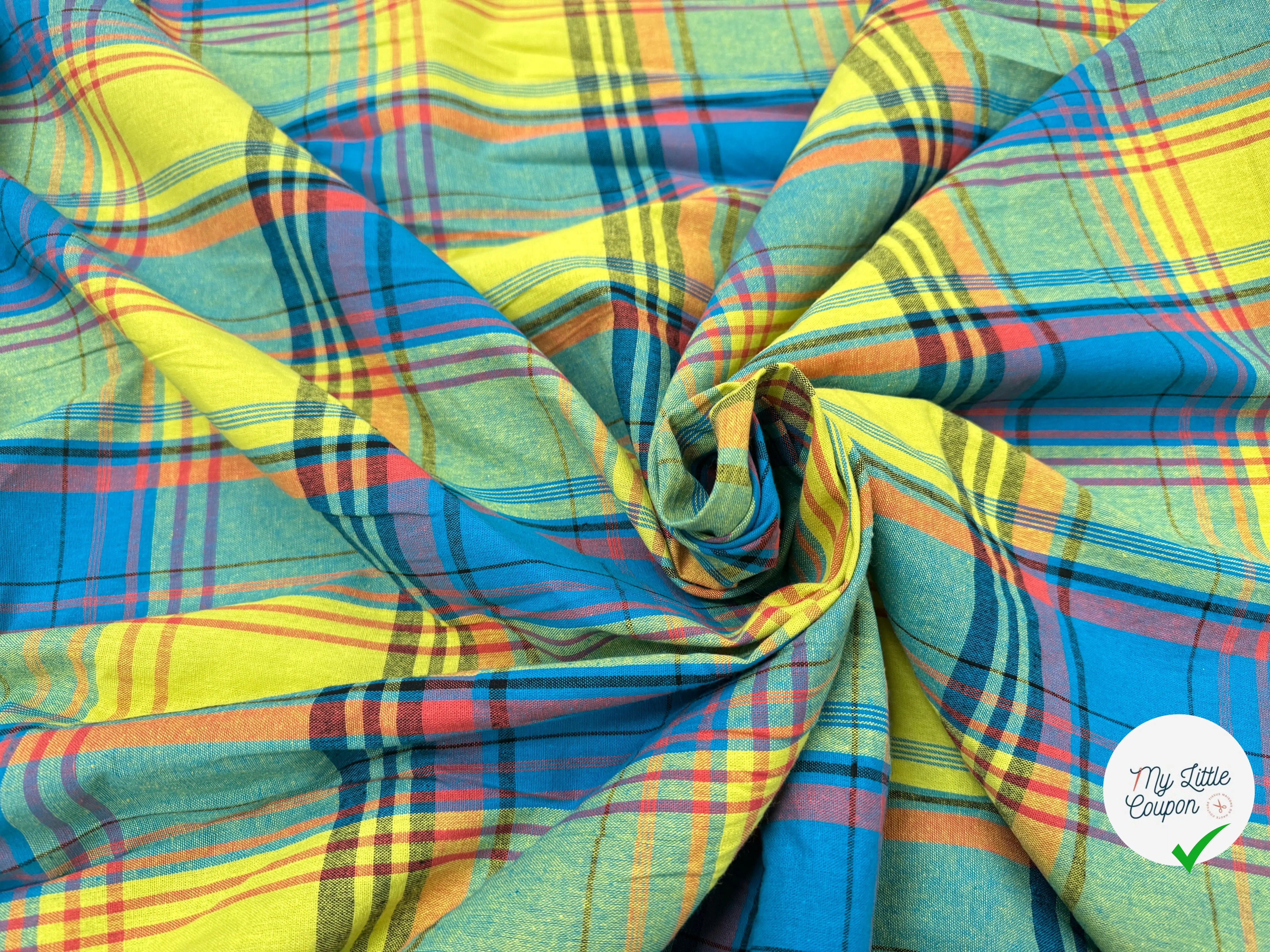 TISSUS MADRAS CARREAUX - My Little Coupon