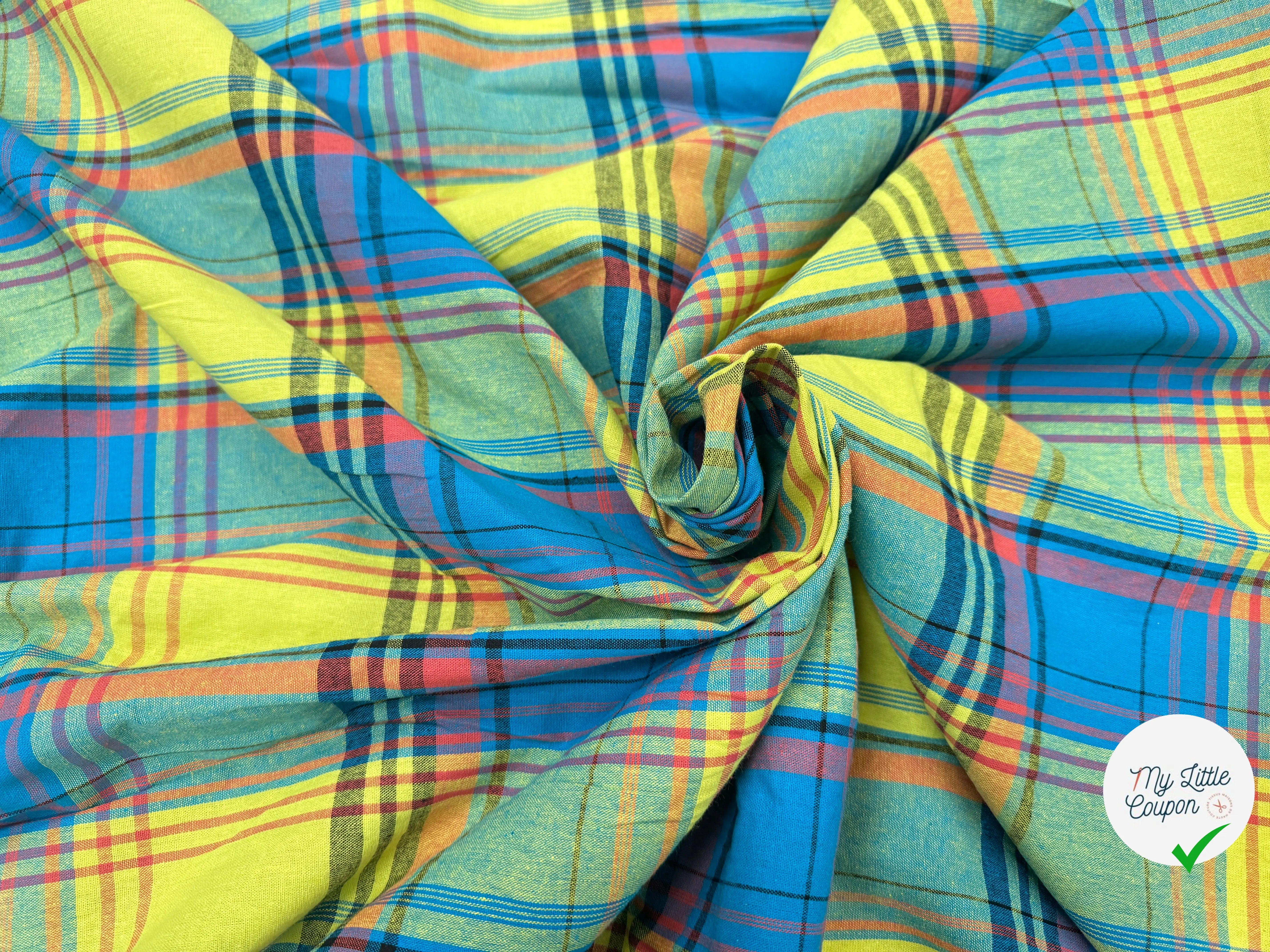 TISSUS MADRAS CARREAUX - My Little Coupon