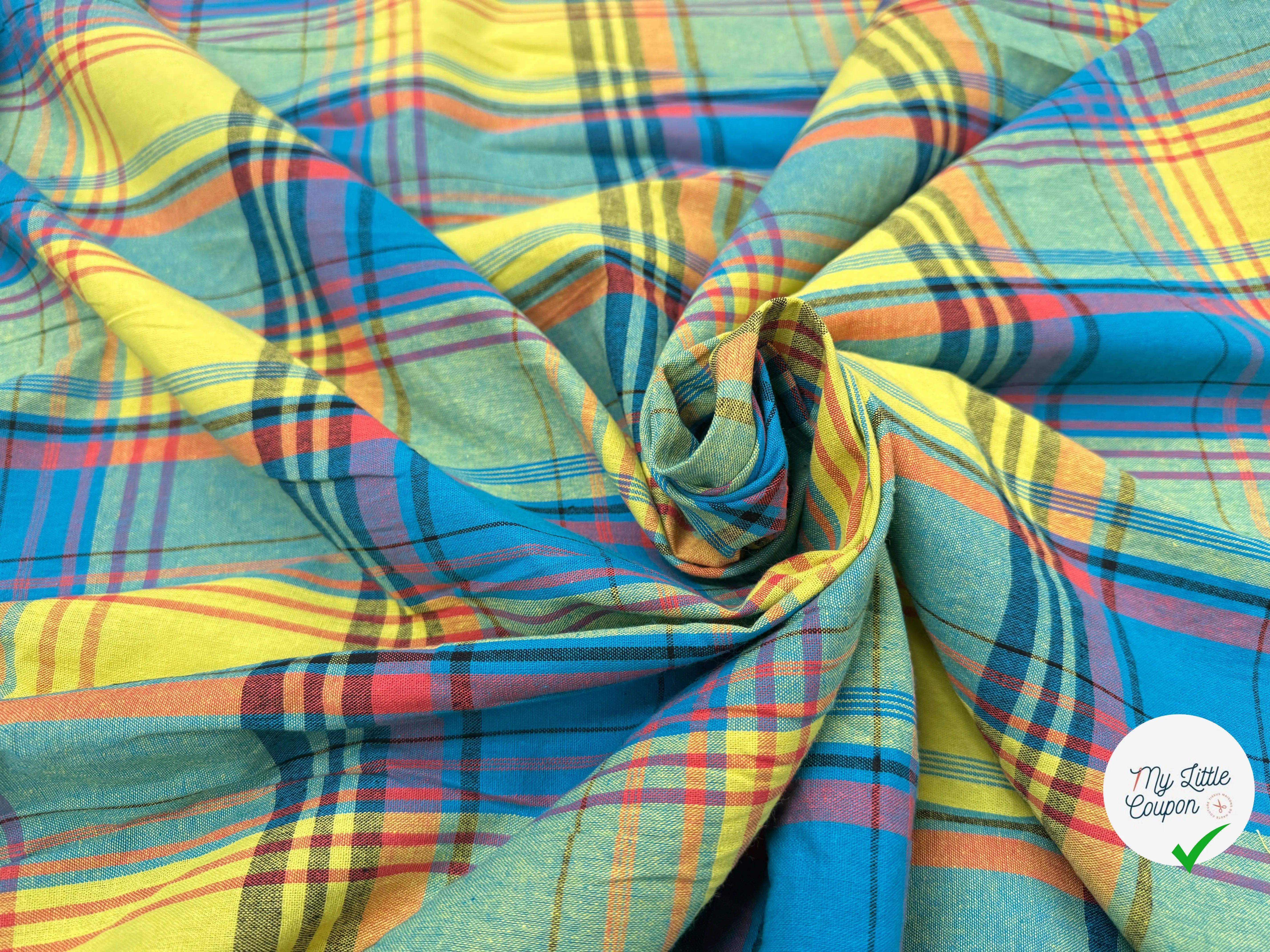 TISSUS MADRAS CARREAUX - My Little Coupon