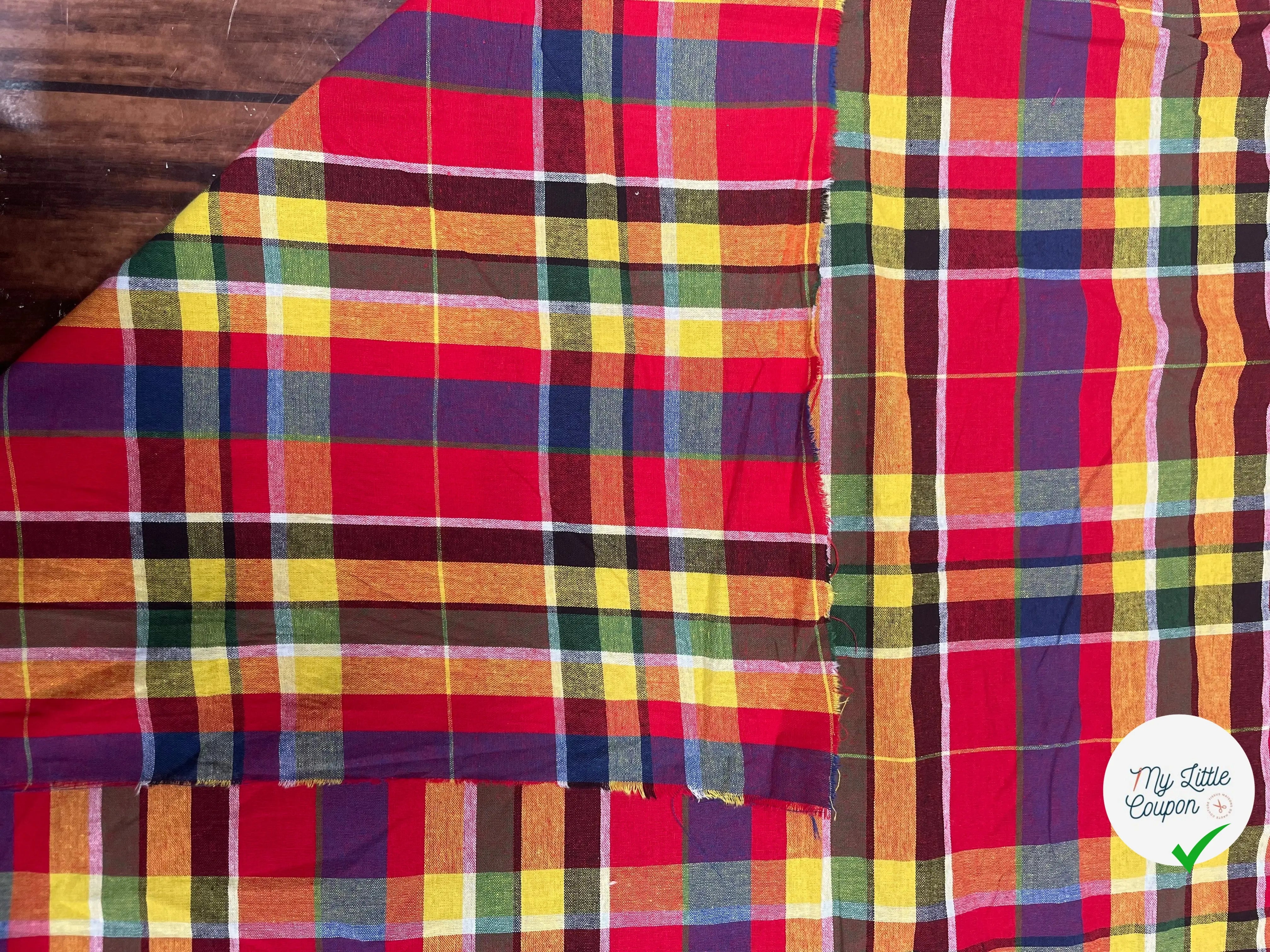TISSUS MADRAS CARREAUX - My Little Coupon