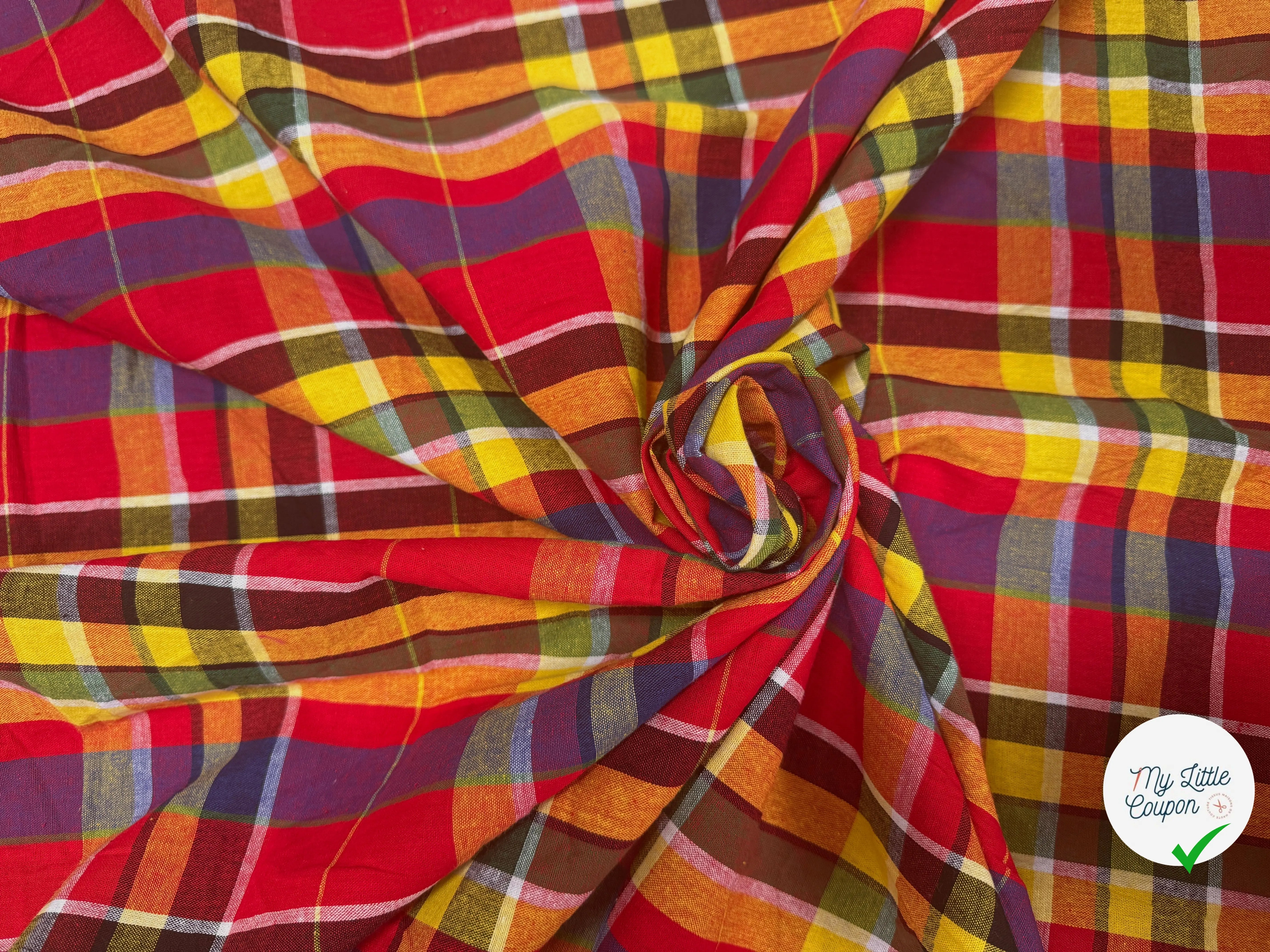 TISSUS MADRAS CARREAUX - My Little Coupon