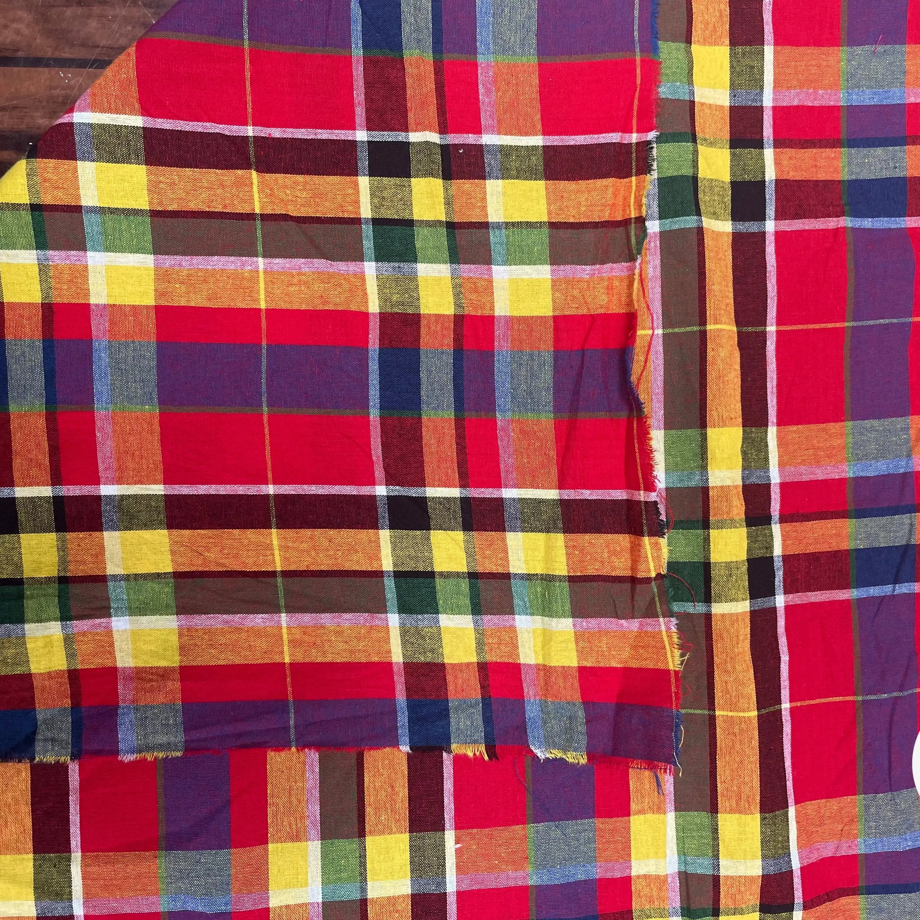 TISSUS MADRAS CARREAUX - My Little Coupon