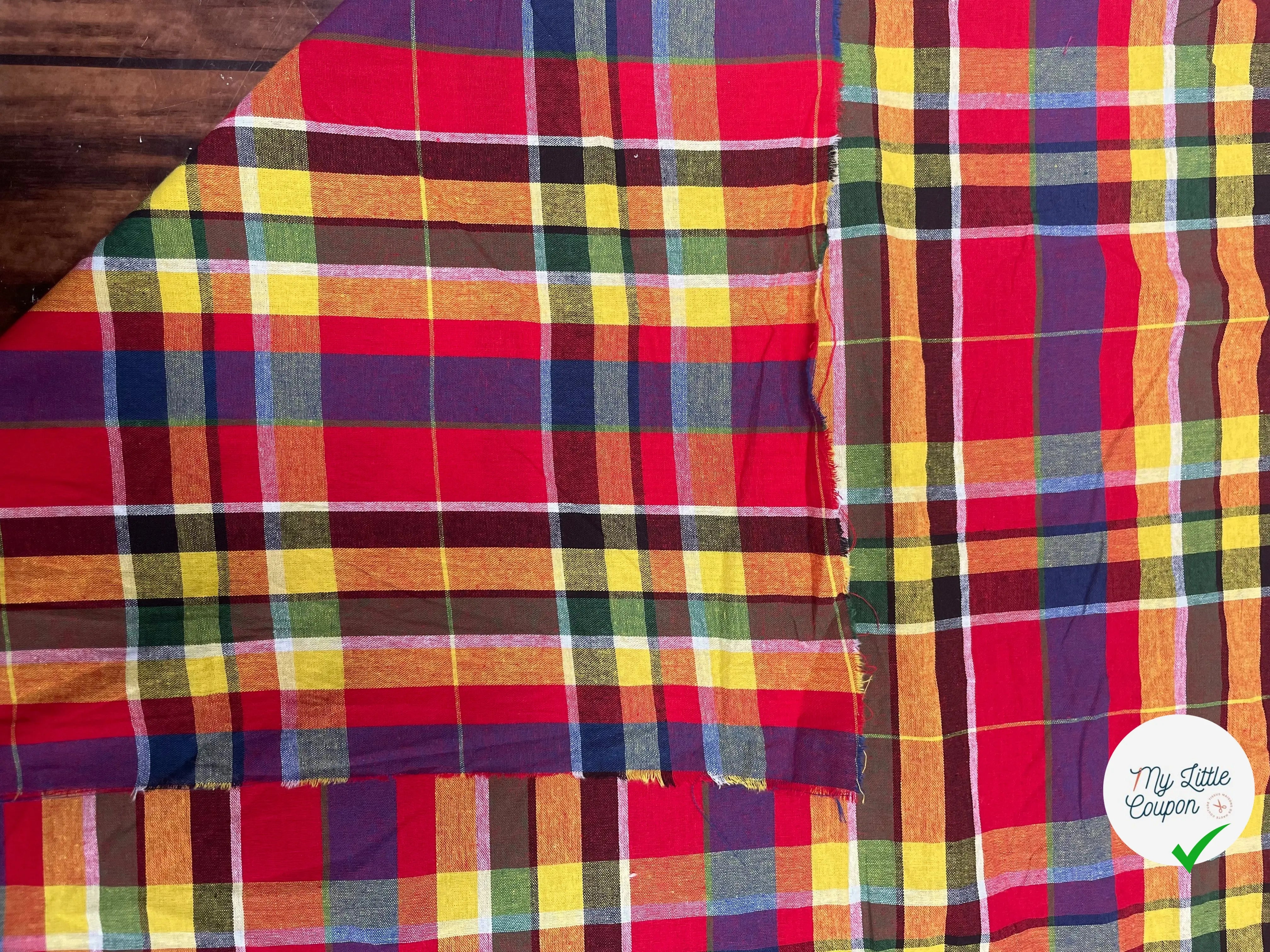TISSUS MADRAS CARREAUX - My Little Coupon