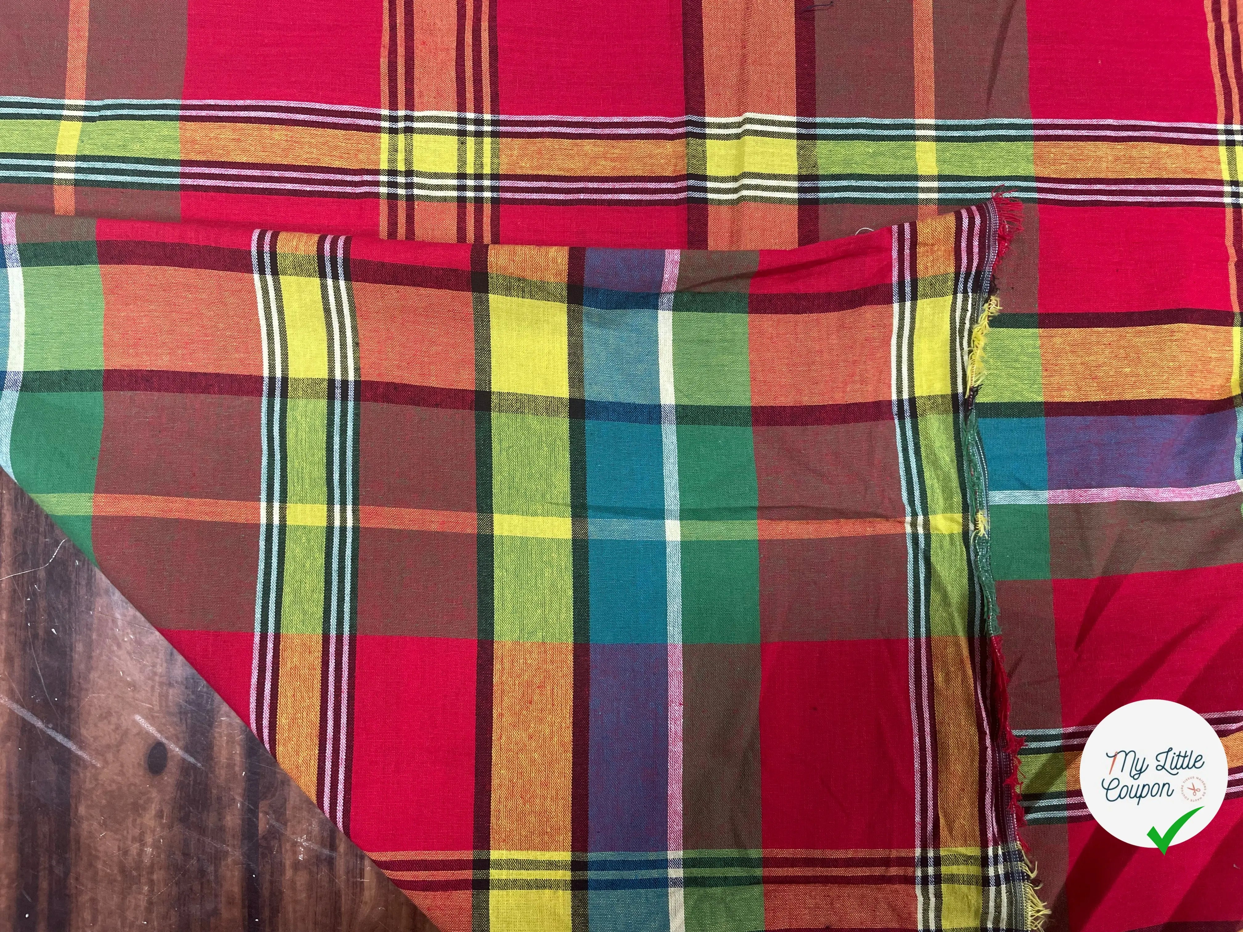 TISSUS MADRAS CARREAUX - My Little Coupon