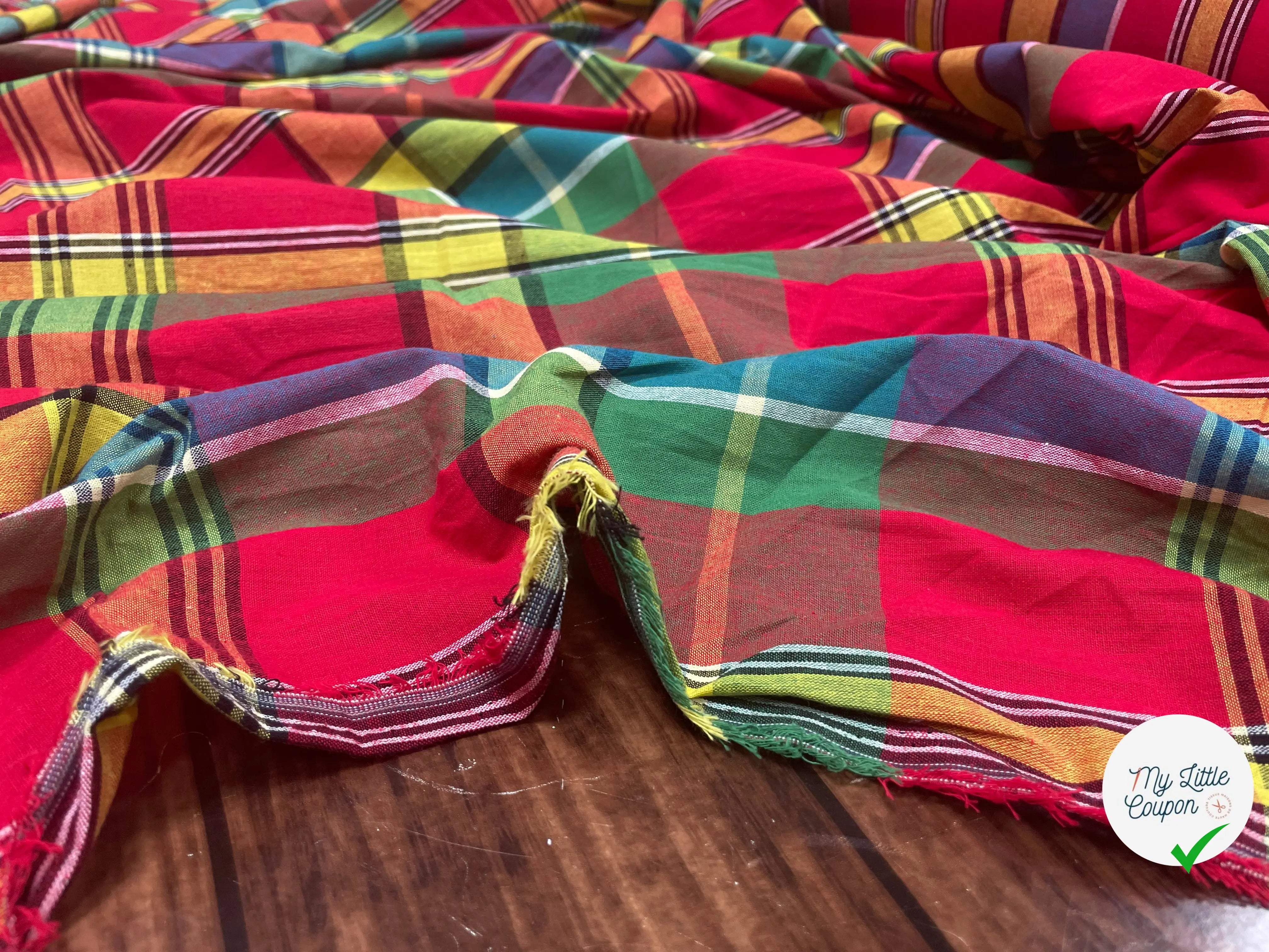 TISSUS MADRAS CARREAUX - My Little Coupon