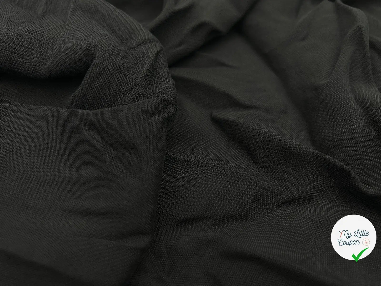 TOILE À BEURRE CRÉPÉE NOIR FLUIDE - My Little Coupon - tissu - coudre