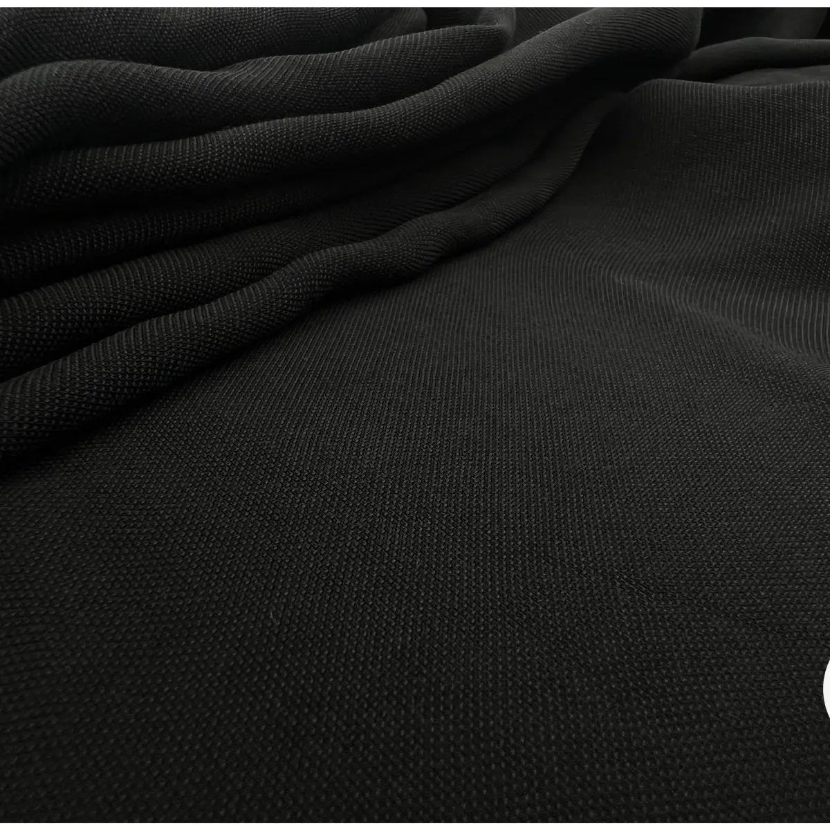 TOILE À BEURRE CRÉPÉE NOIR FLUIDE - My Little Coupon - tissu - coudre