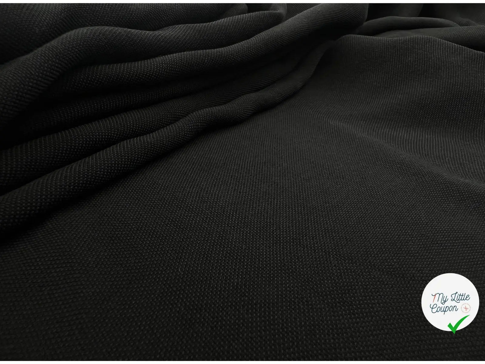 TOILE À BEURRE CRÉPÉE NOIR FLUIDE - My Little Coupon - tissu - coudre