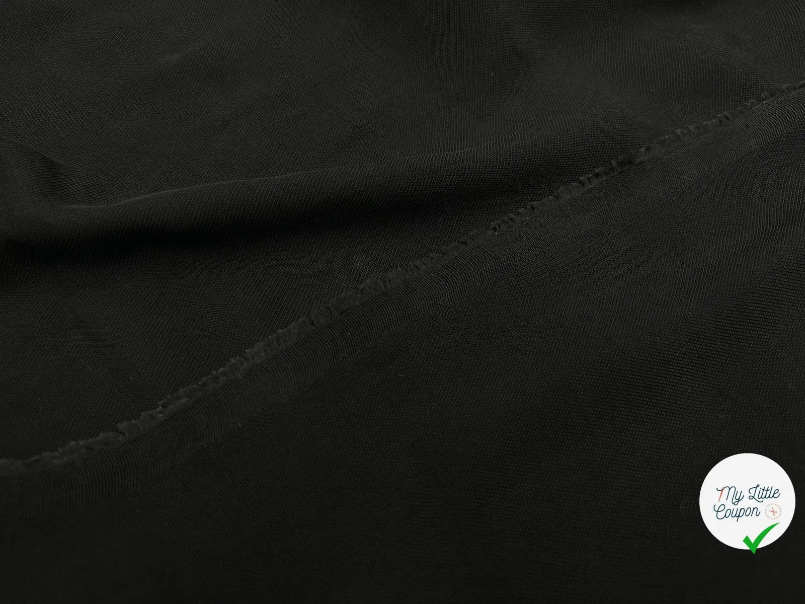 TOILE À BEURRE CRÉPÉE NOIR FLUIDE - My Little Coupon - tissu - coudre