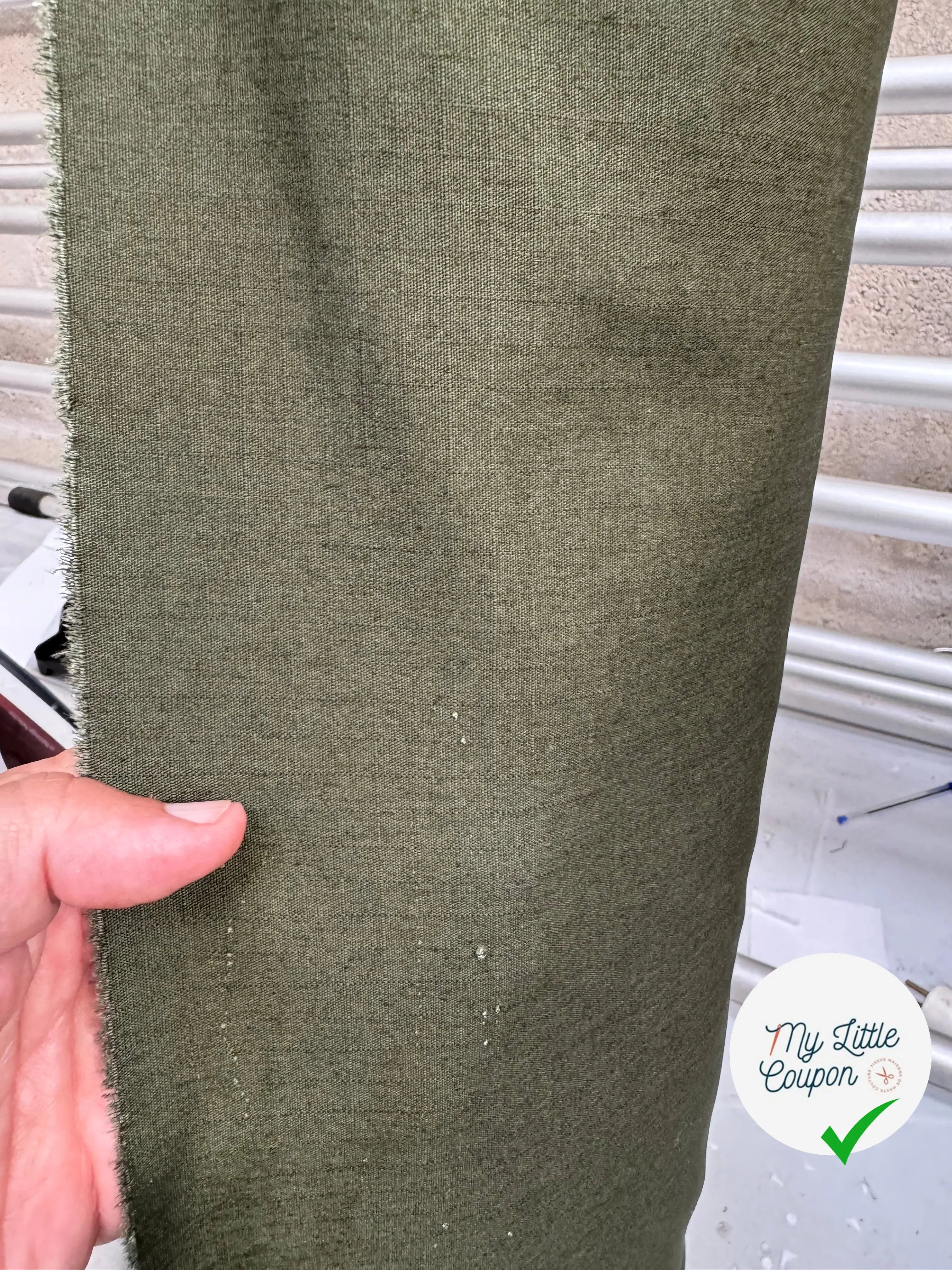 TOILE ARMUREE IMPERMEABLE VERT ARMY 100% COTON SAHARIENNE - My Little Coupon