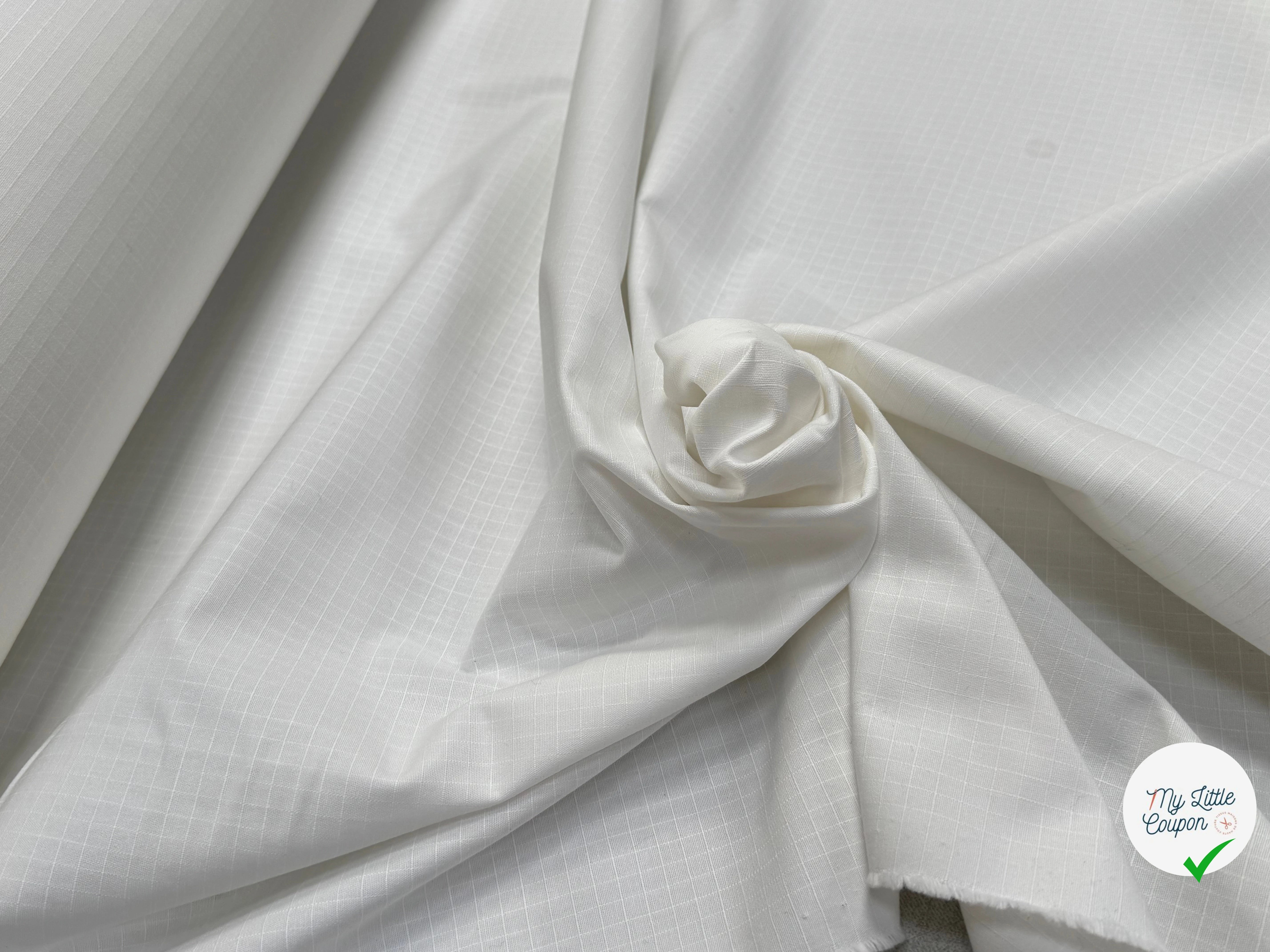 TOILE BELLE TENUE MINI RAYURES BLANC CASSÉ - My Little Coupon