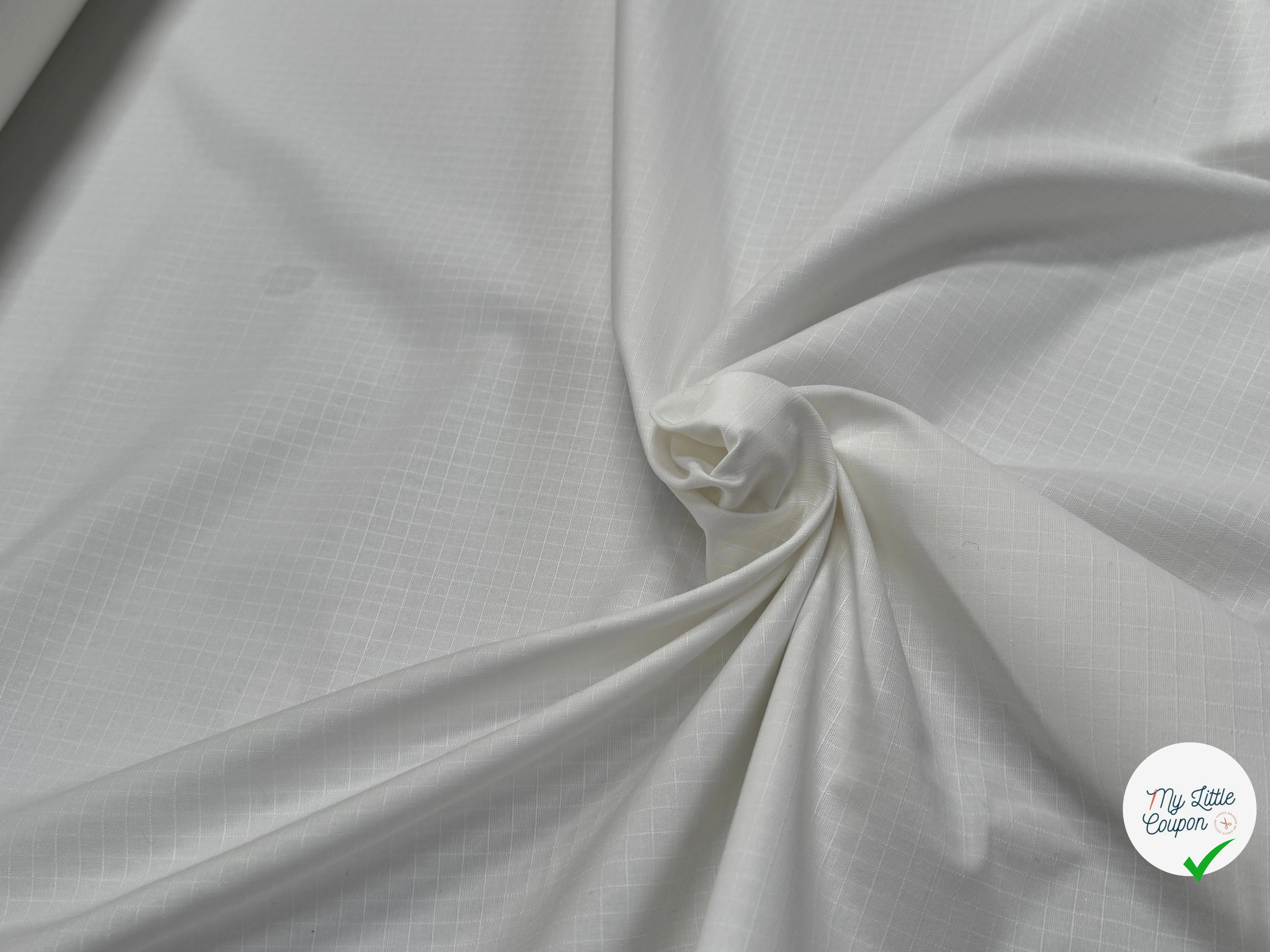 TOILE BELLE TENUE MINI RAYURES BLANC CASSÉ - My Little Coupon