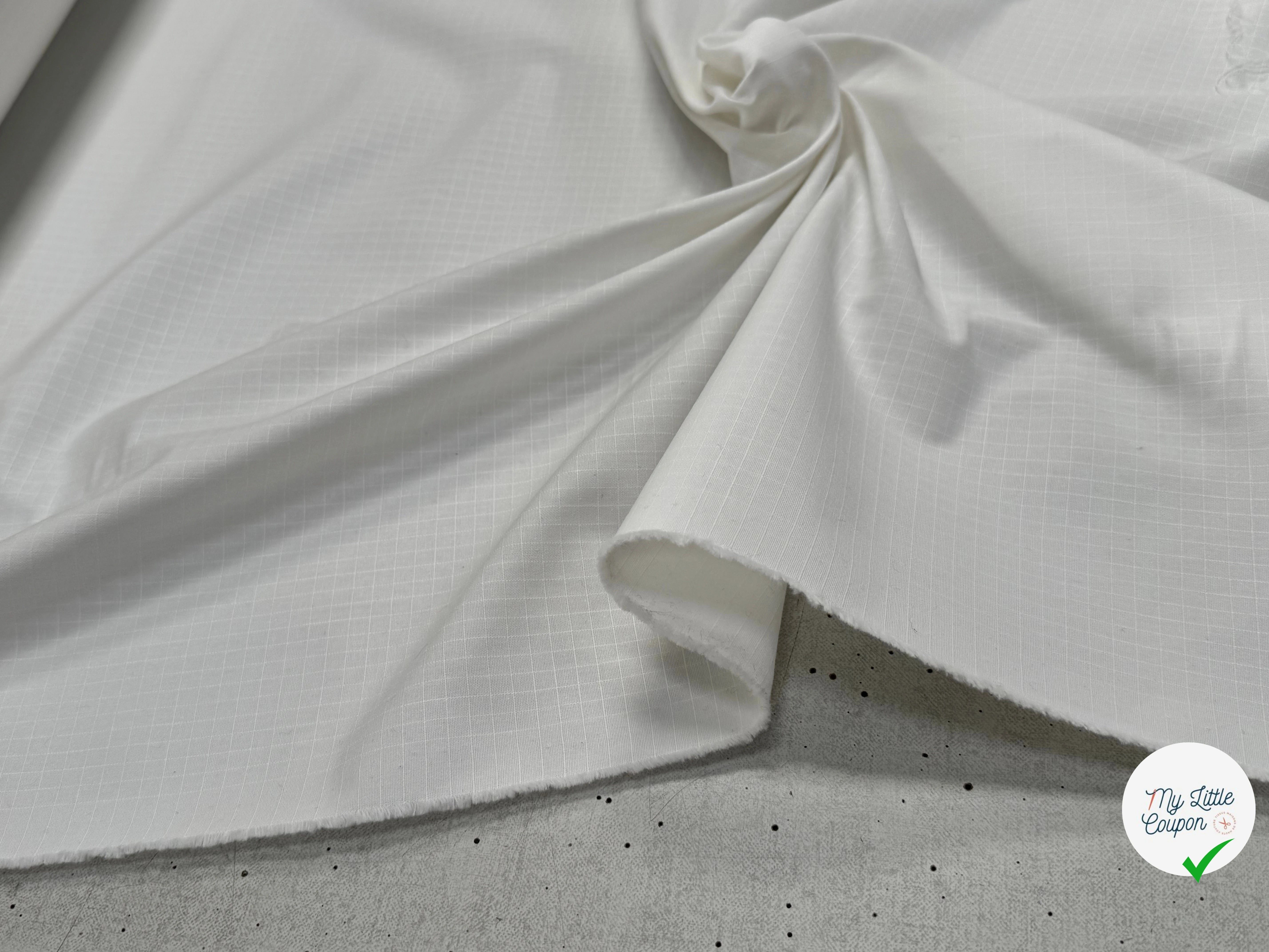 TOILE BELLE TENUE MINI RAYURES BLANC CASSÉ - My Little Coupon
