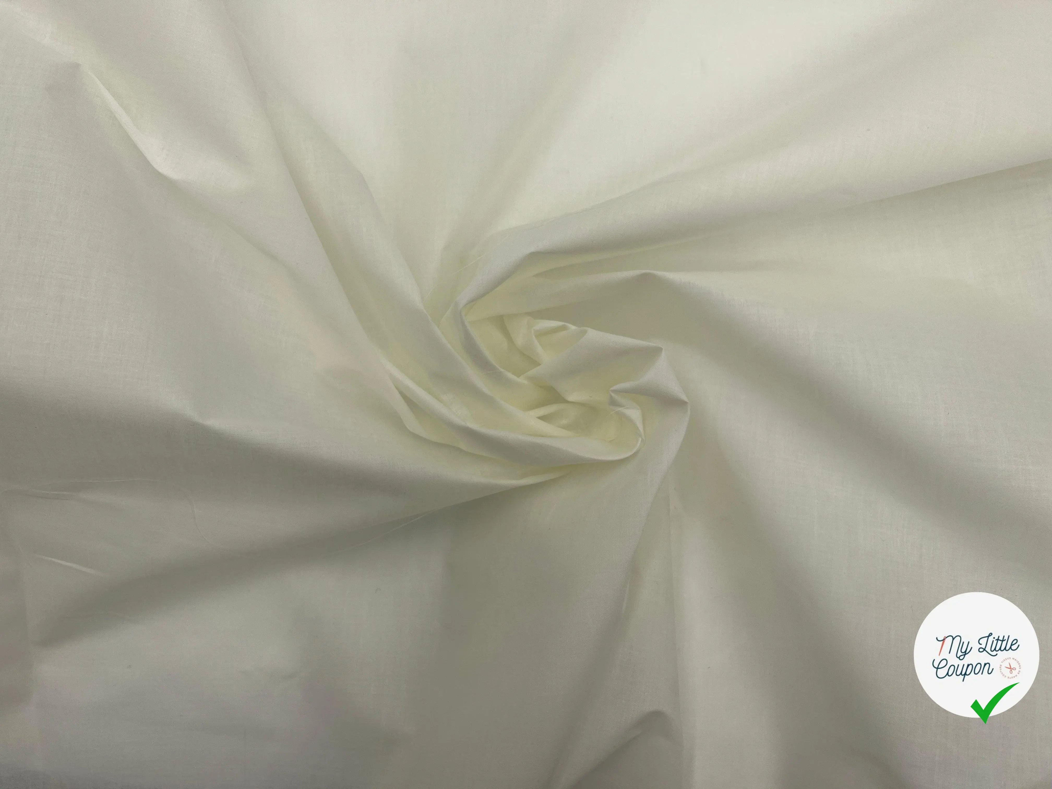 TOILE BLANCHE CRÈME SIMPLE - My Little Coupon - tissu - coudre