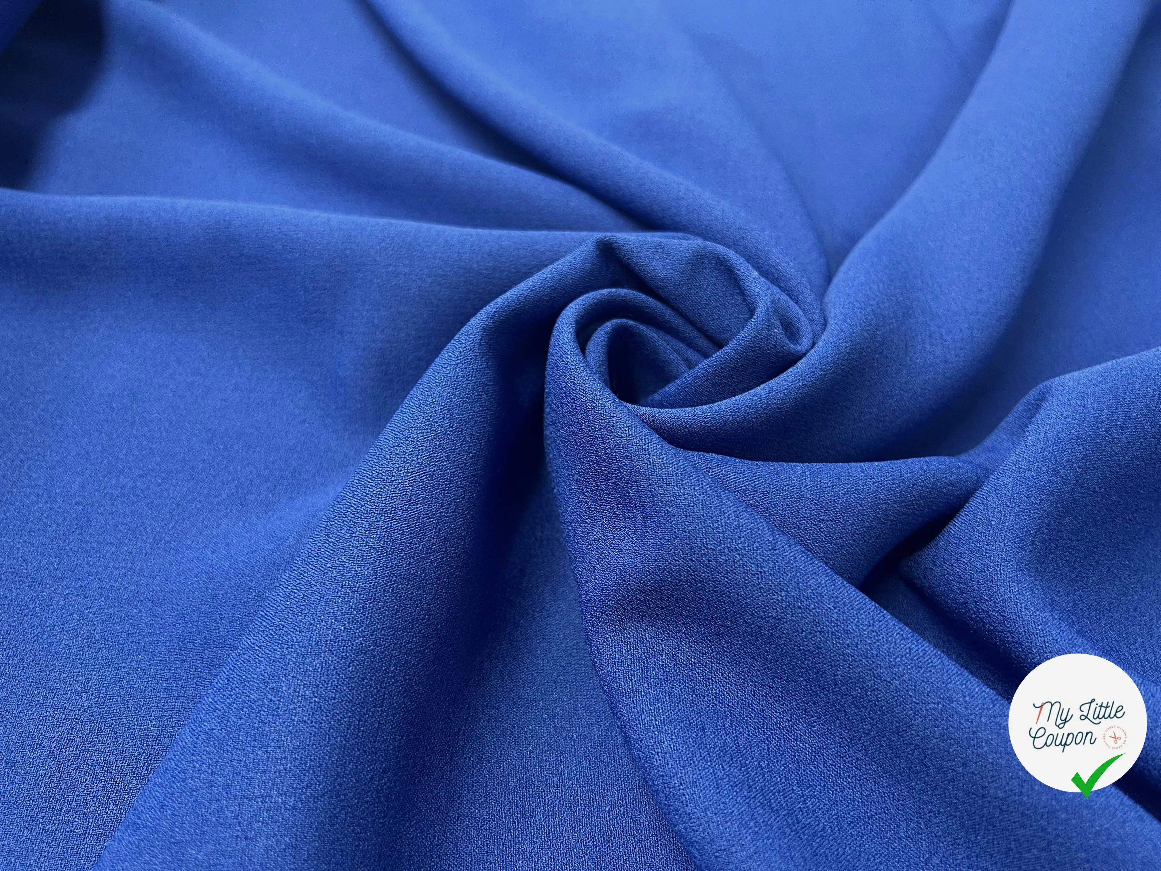 TOILE BLEU ÉLECTRIQUE SIMPLE - My Little Coupon - tissu - coudre