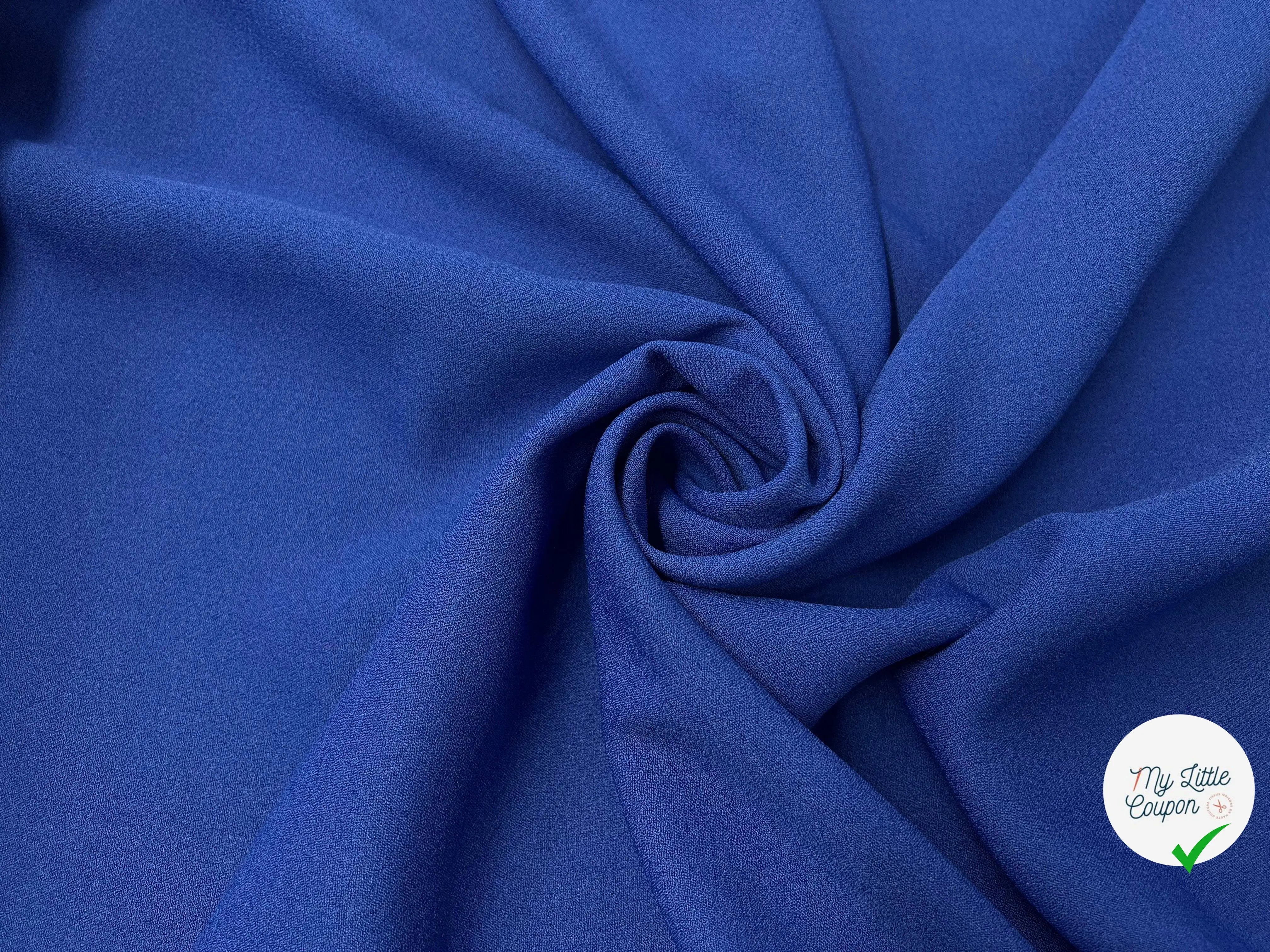 TOILE BLEU ÉLECTRIQUE SIMPLE - My Little Coupon - tissu - coudre