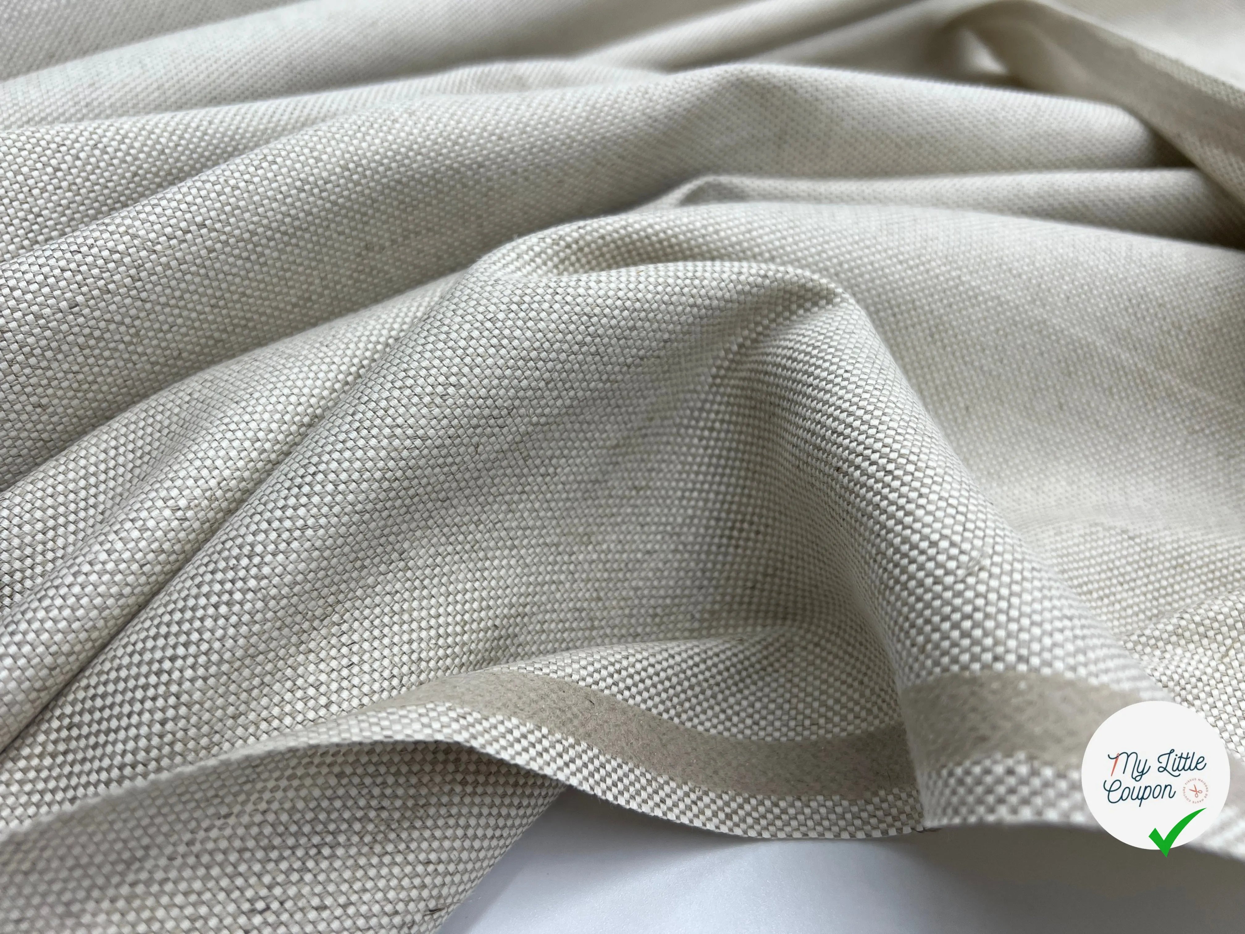 TOILE CANEVAS LIN COTON DÉCRUÉ - My Little Coupon - tissu - coudre