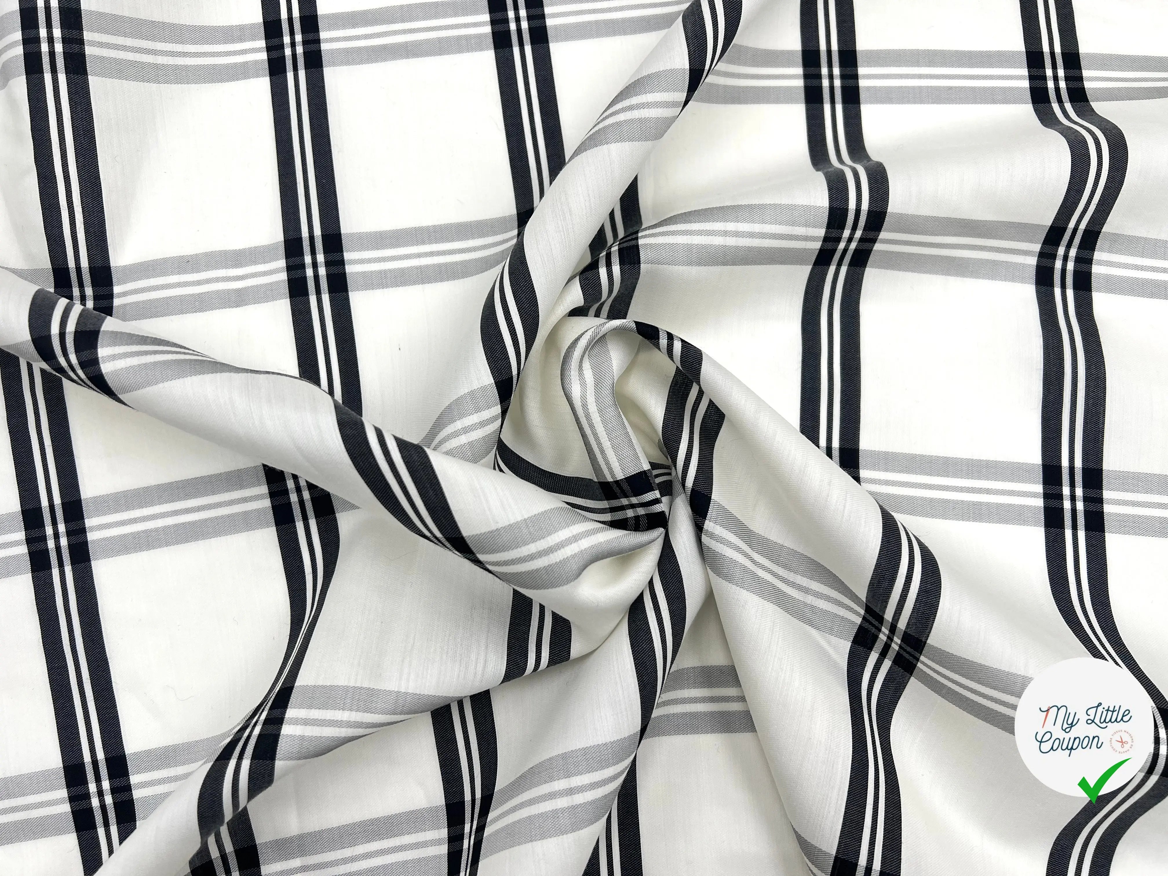 TOILE CARREAUX LAINE ET SOIE - My Little Coupon - tissu - coudre