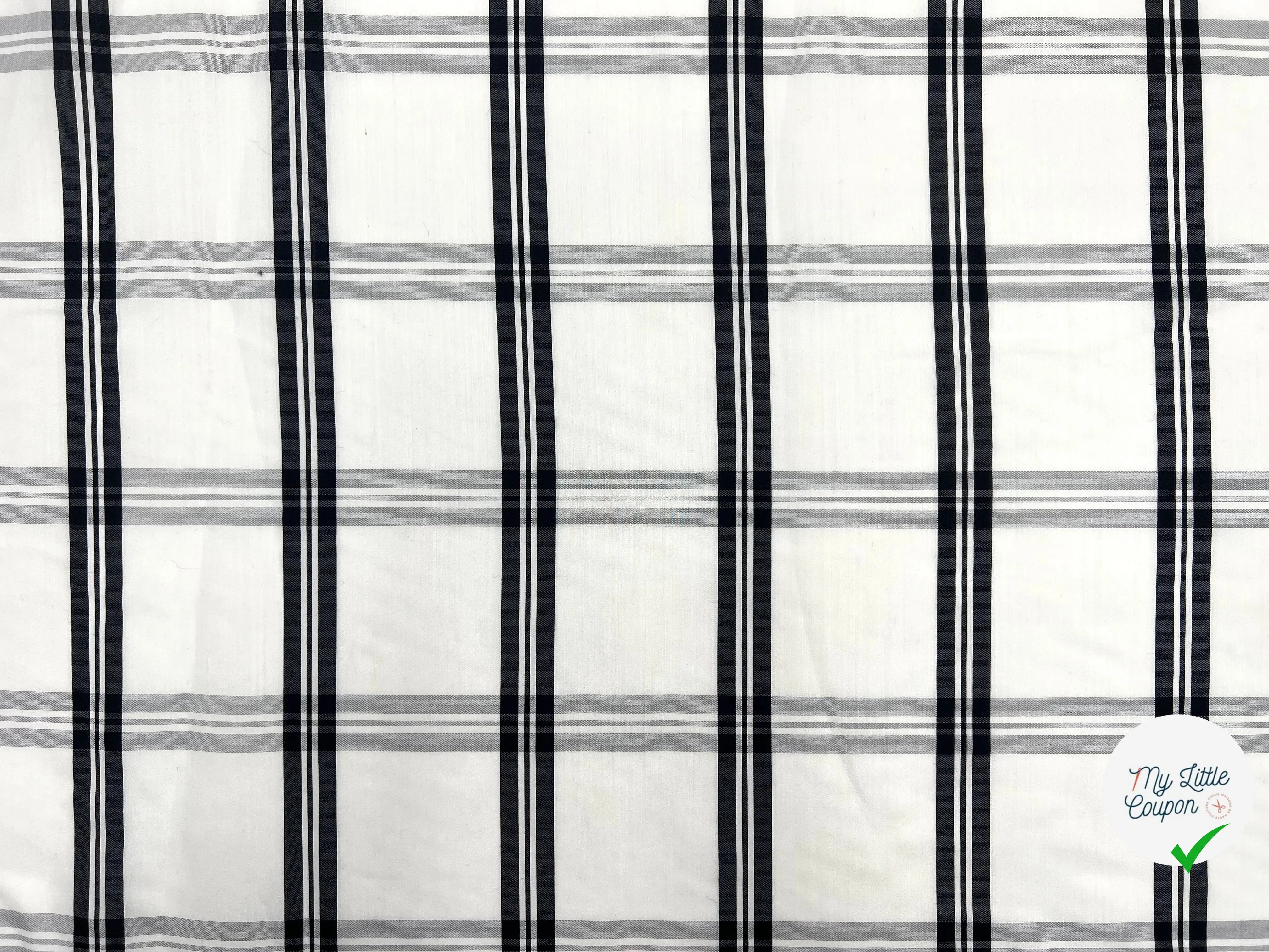 TOILE CARREAUX LAINE ET SOIE - My Little Coupon - tissu - coudre