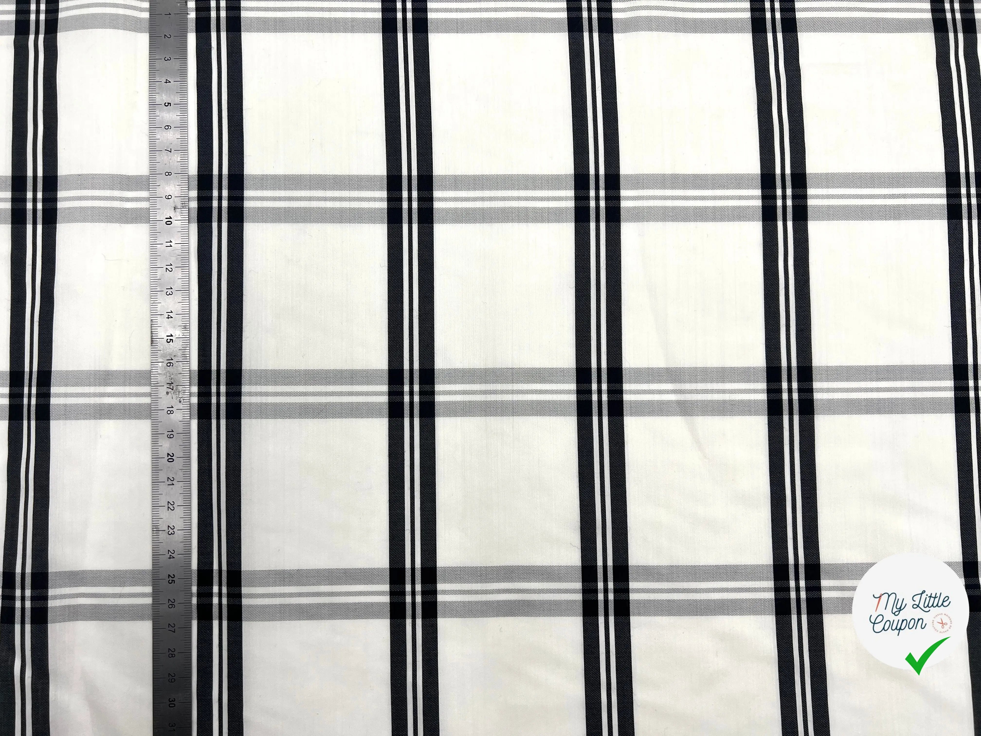 TOILE CARREAUX LAINE ET SOIE - My Little Coupon - tissu - coudre