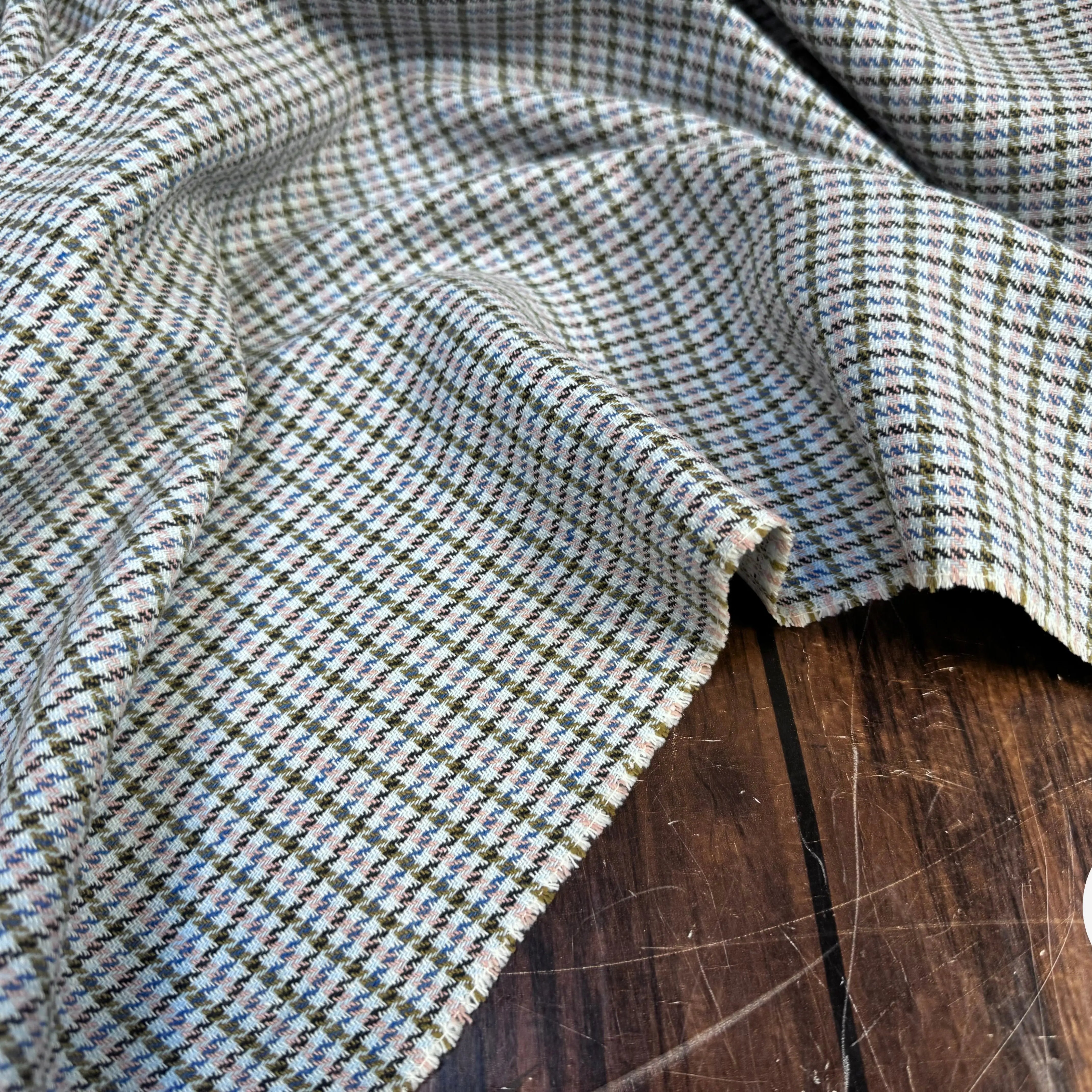 TOILE COTON BLANC ROSE ET BLEU - My Little Coupon