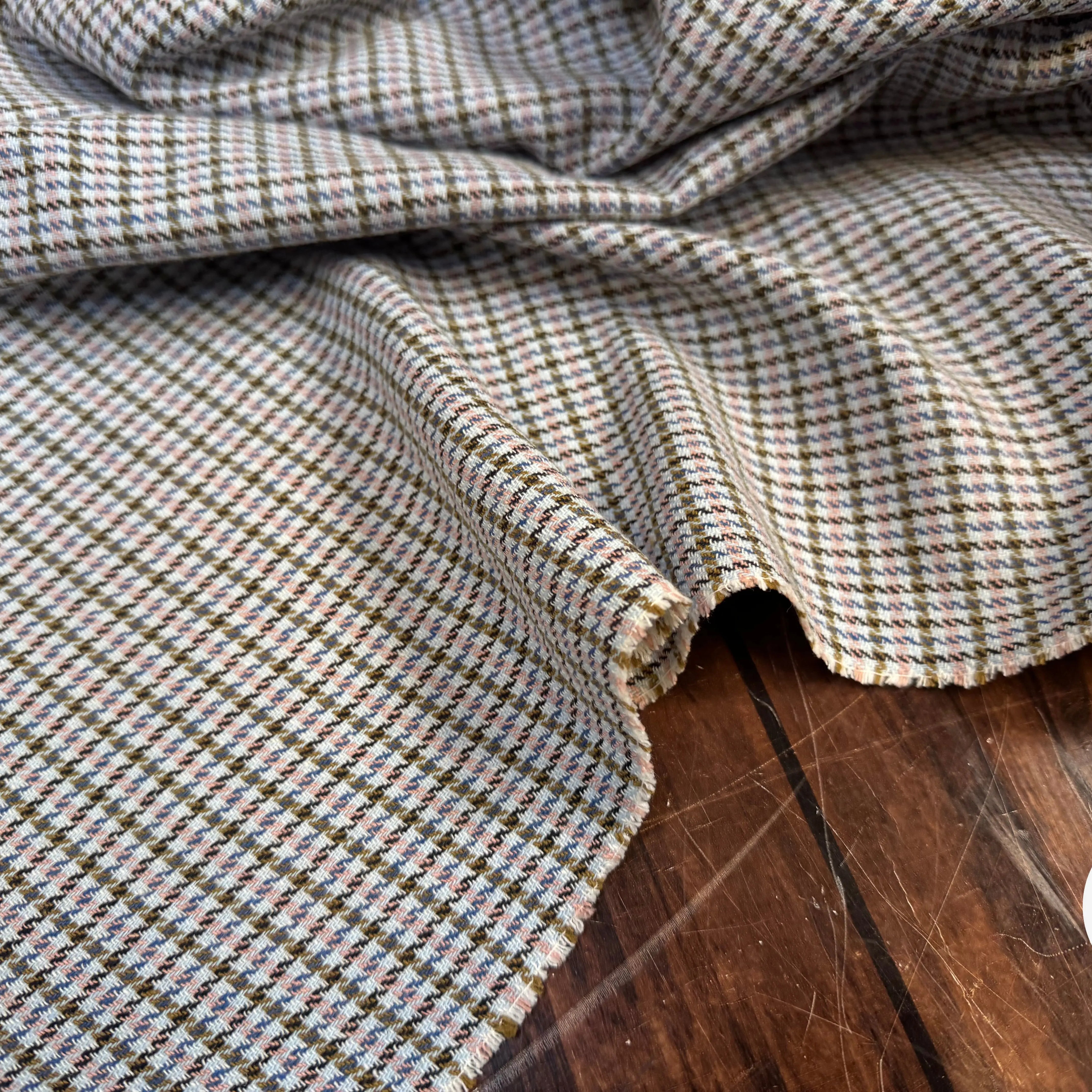 TOILE COTON BLANC ROSE ET BLEU - My Little Coupon