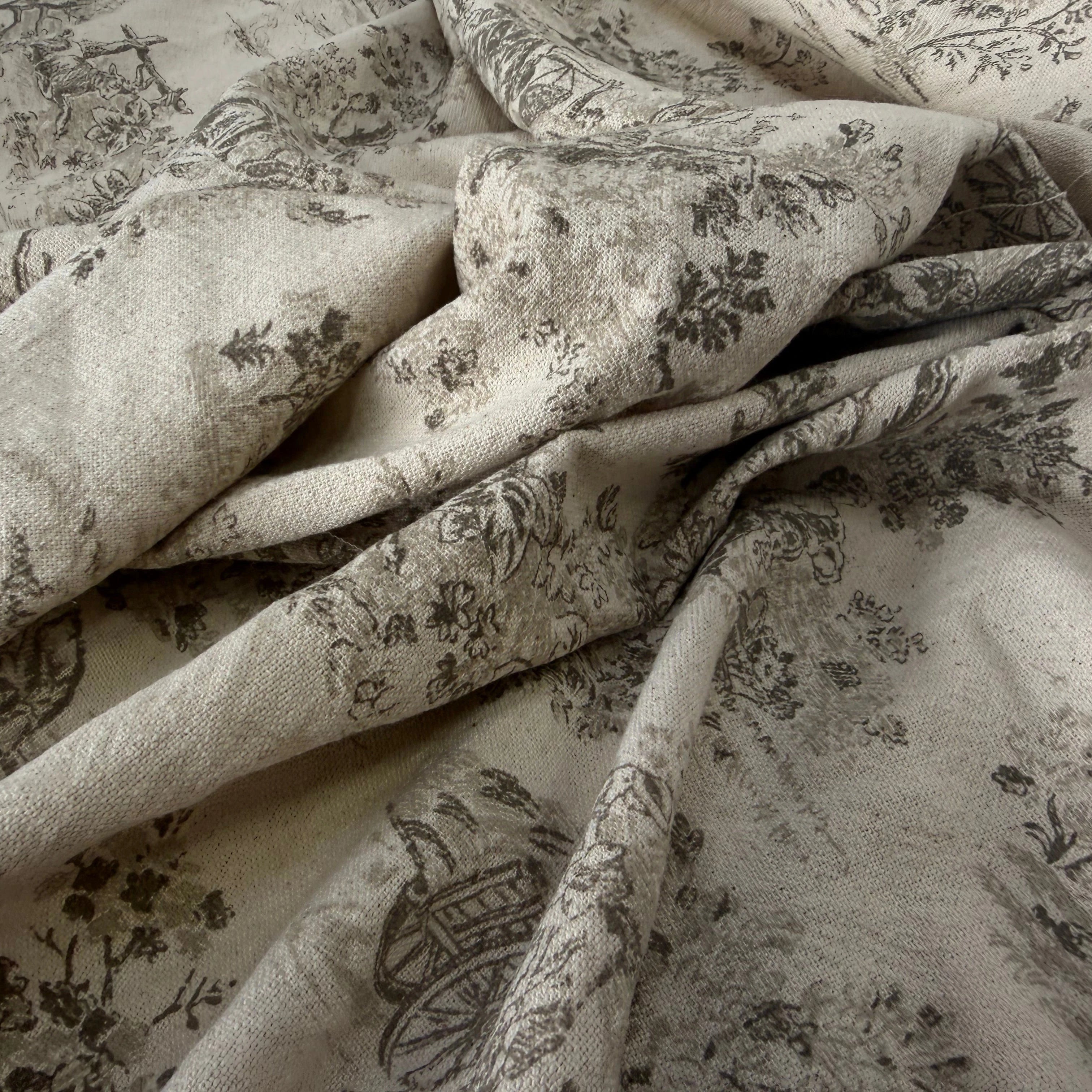 TOILE COTON GABRIELLE EFFET LIN FICELLE - My Little Coupon