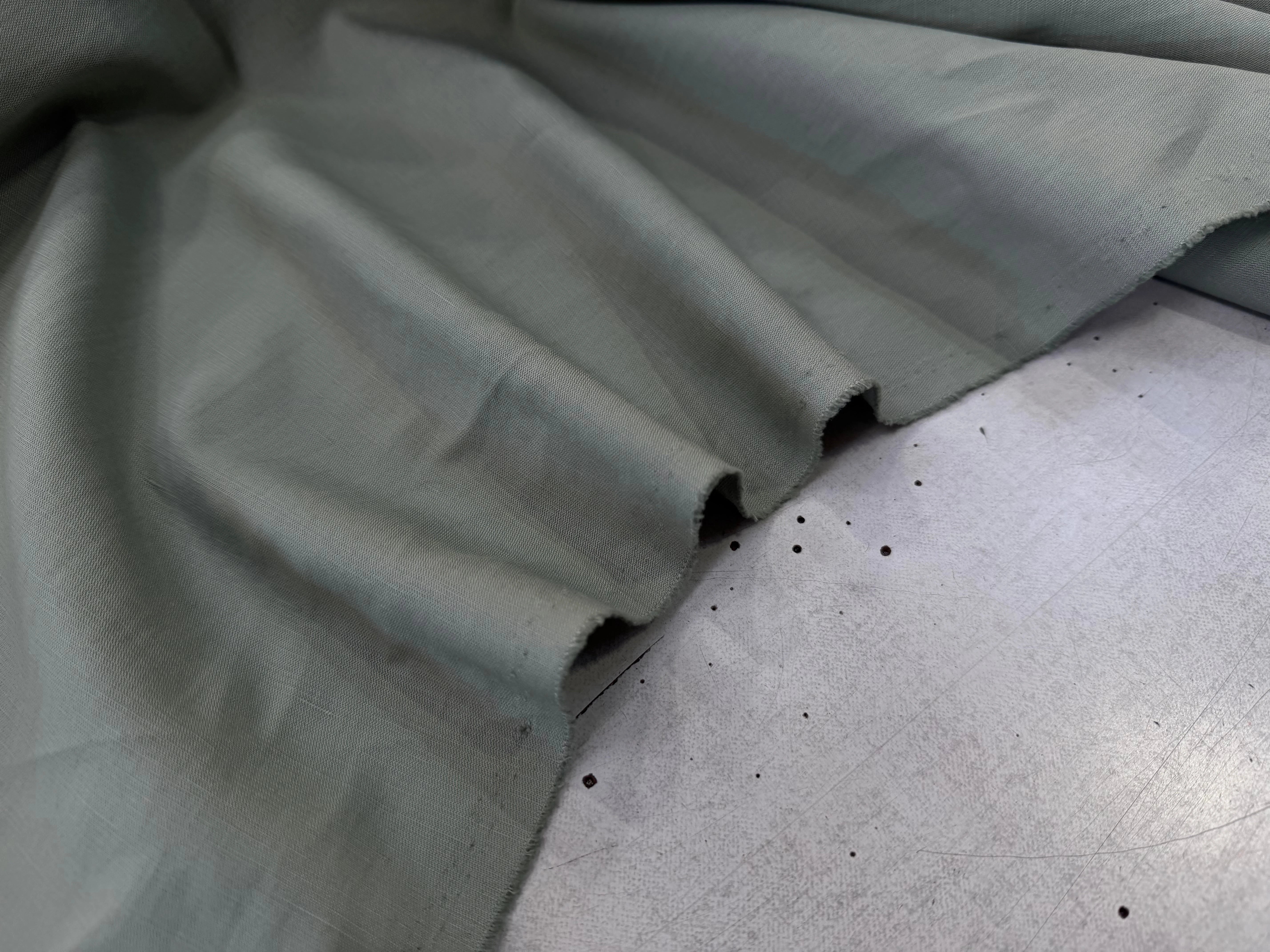 TOILE COTON LIN VERT SAUGE SUPERBE TENUE - My Little Coupon