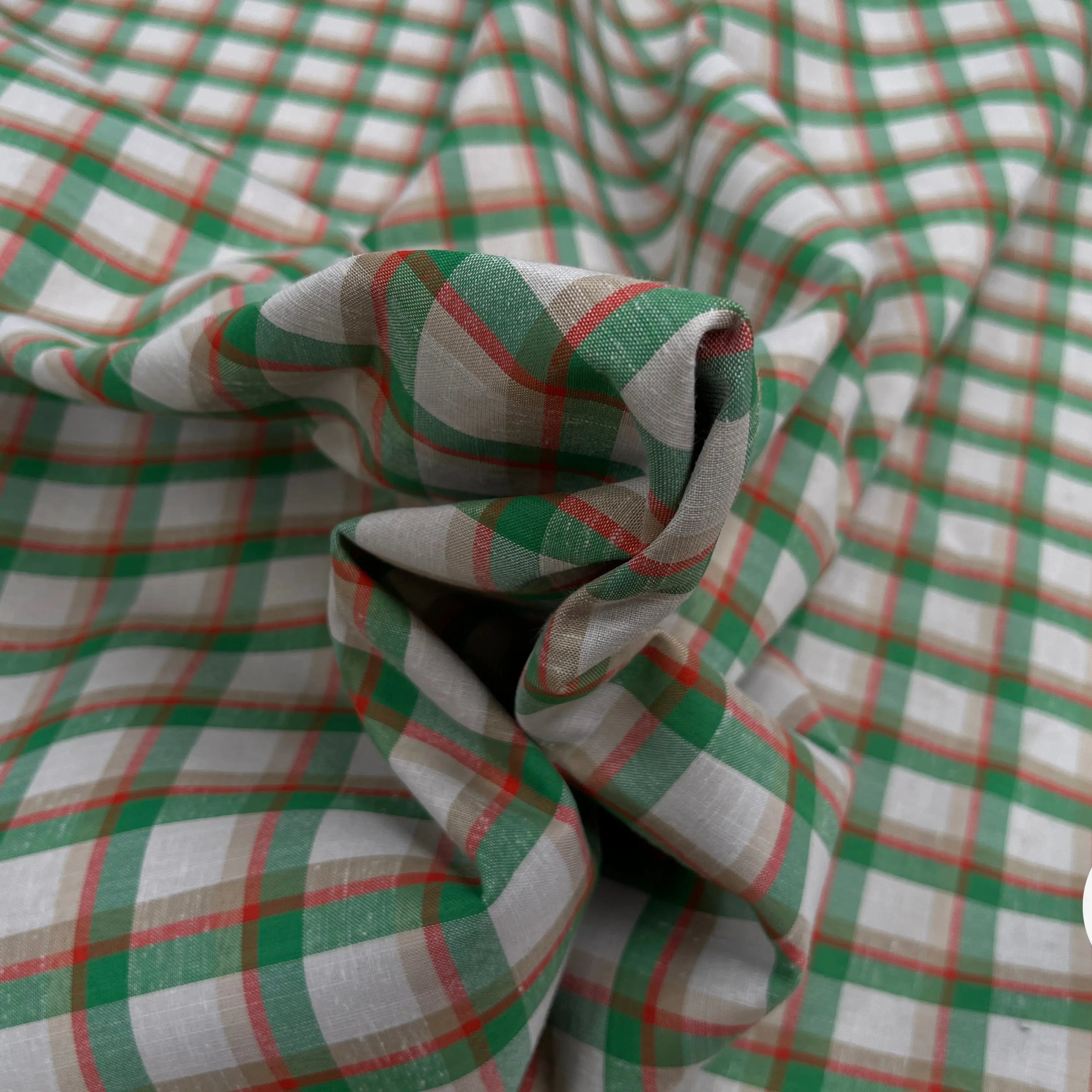 TOILE COTON PARKA CONTRECOLLÉE CARREAUX - My Little Coupon