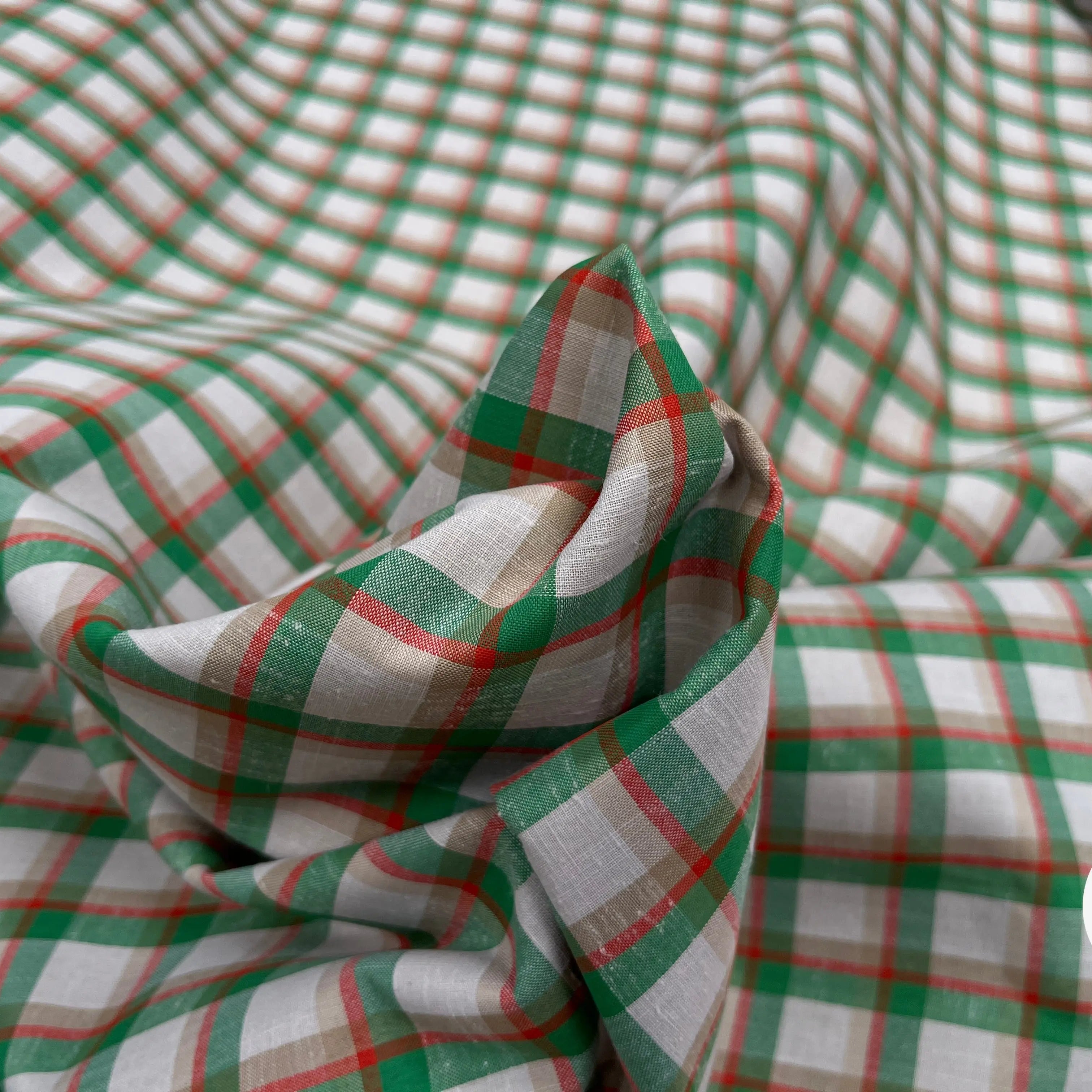 TOILE COTON PARKA CONTRECOLLÉE CARREAUX - My Little Coupon