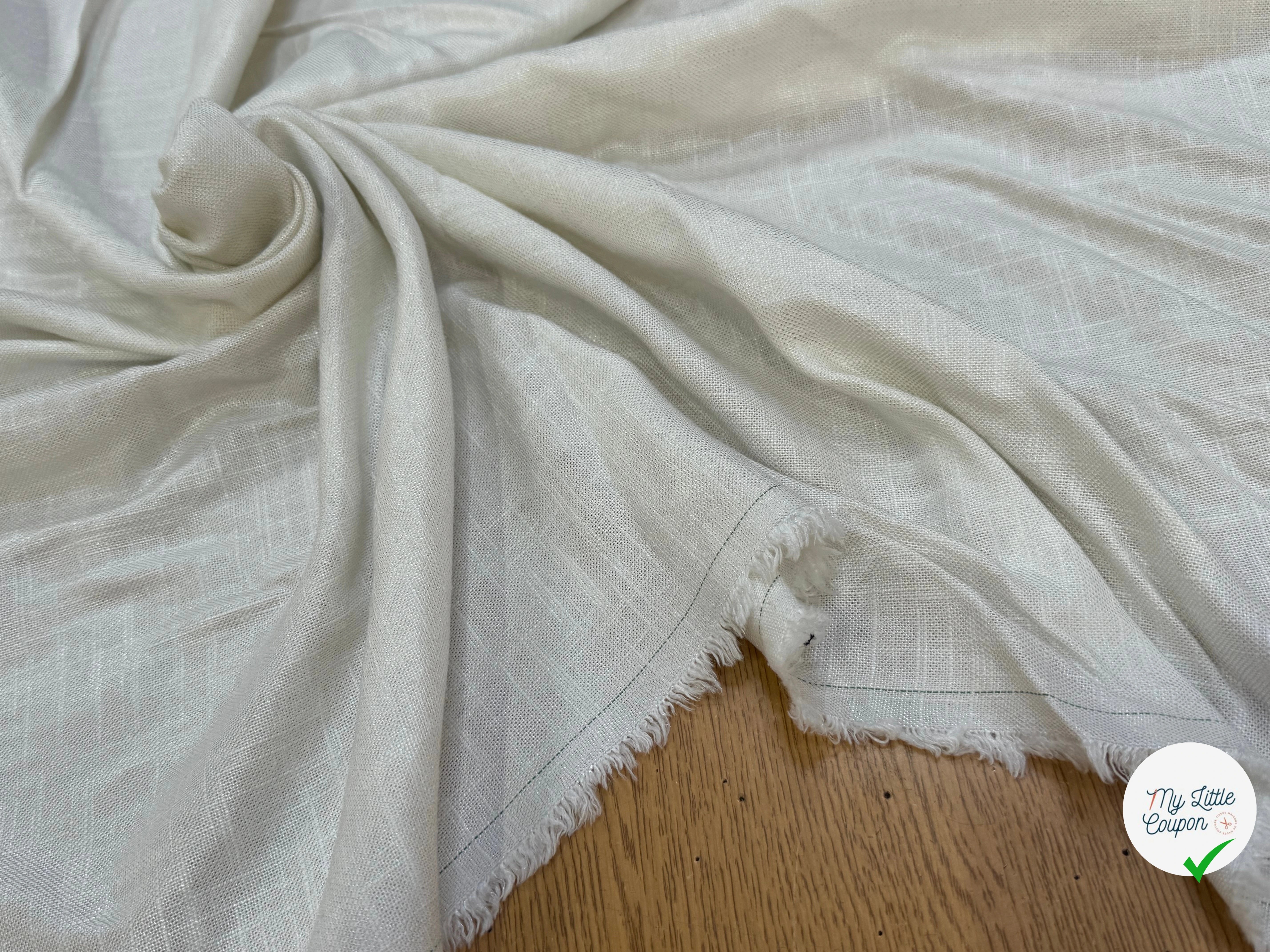 TOILE COTON TISSÉ PRESTIGE BLANC CASSÉ - My Little Coupon