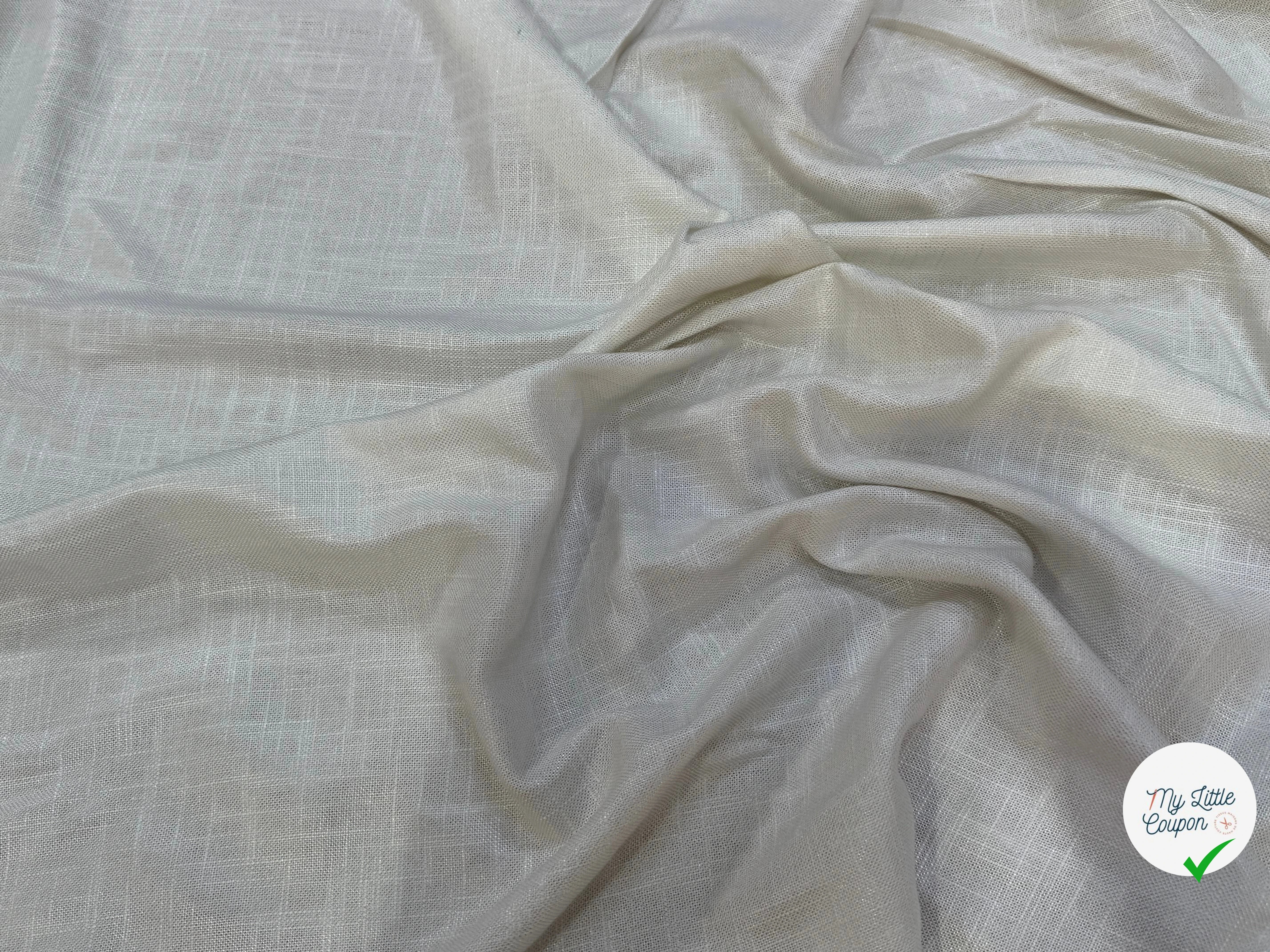 TOILE COTON TISSÉ PRESTIGE BLANC CASSÉ - My Little Coupon