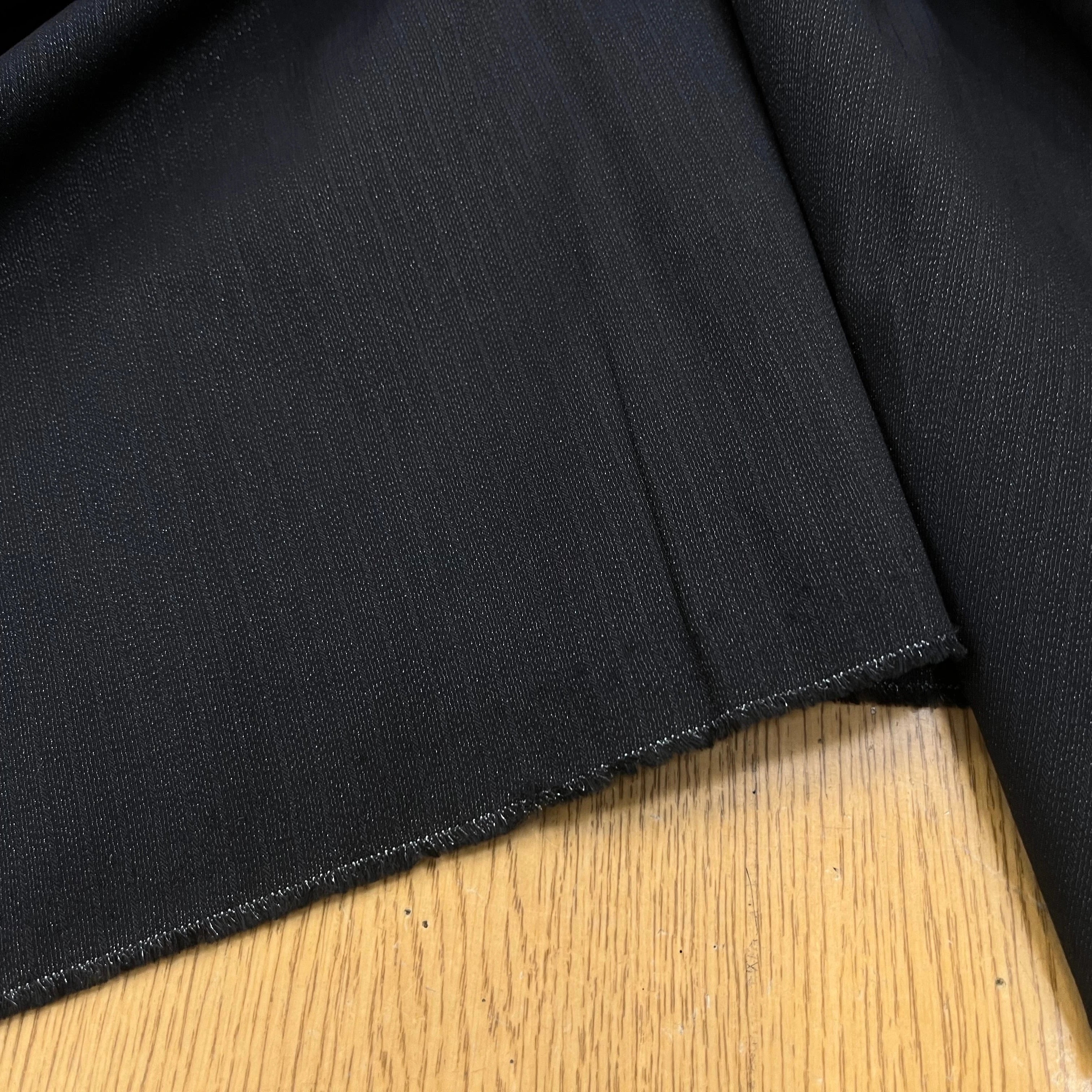 TOILE COTON VISCOSE RAYÉ NOIR 155CM - My Little Coupon